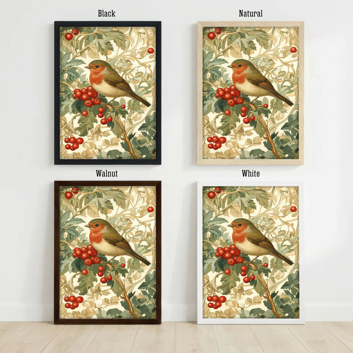 Robin Botanical Art Print