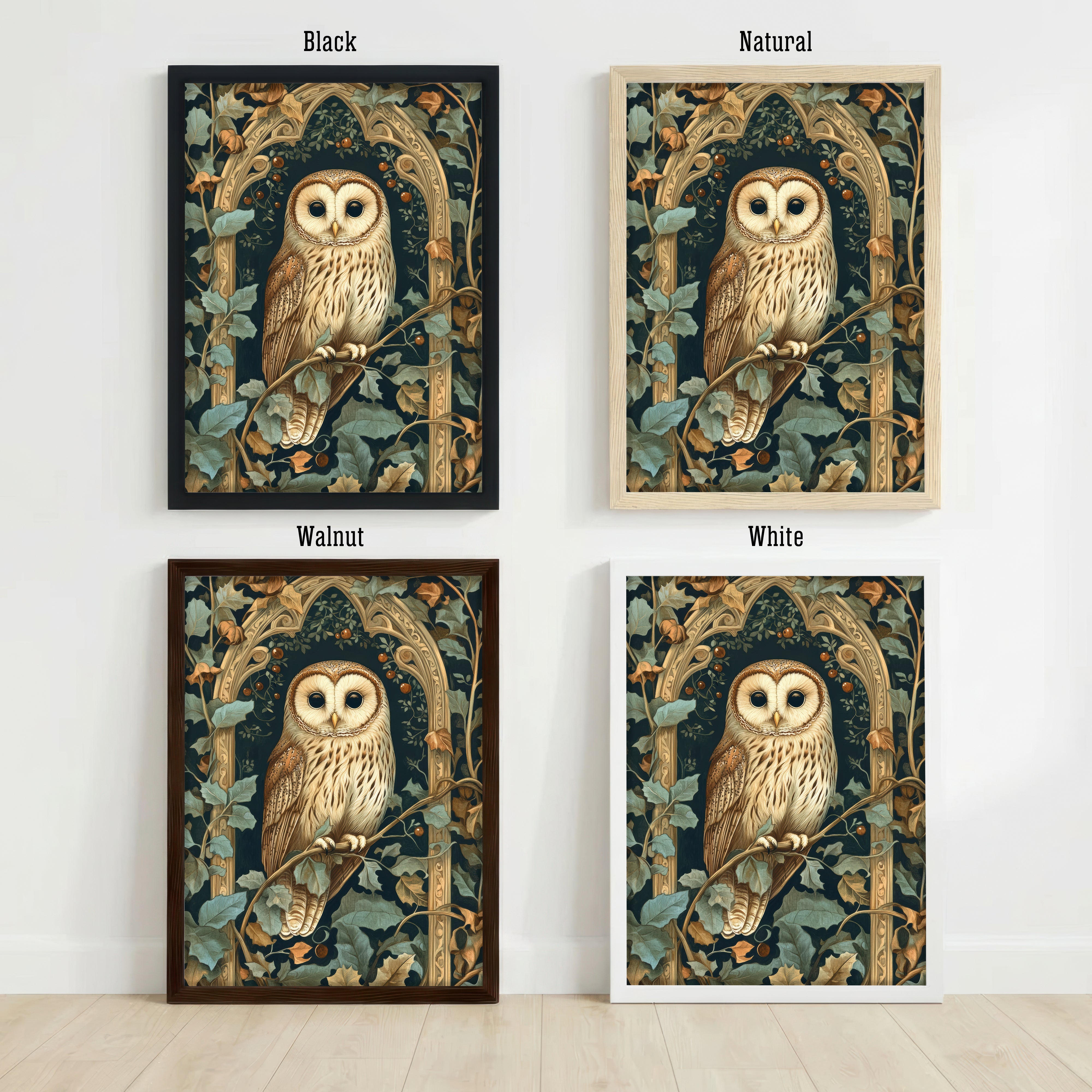 Ornate Owl Art Nouveau Art Print