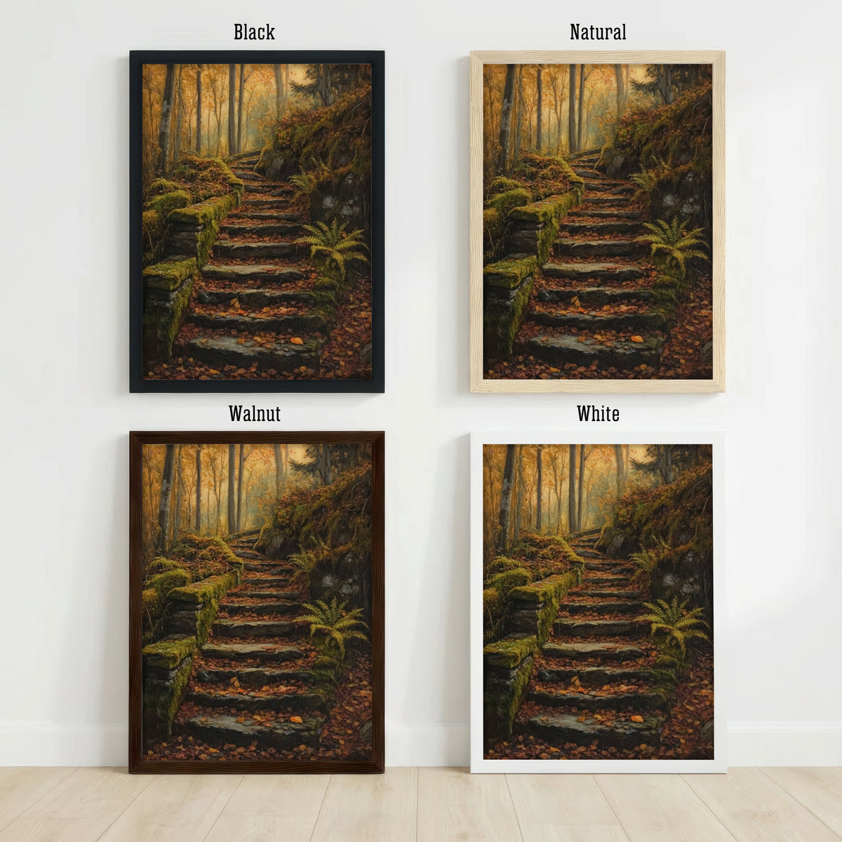 Mossy Woodland Path Art Print