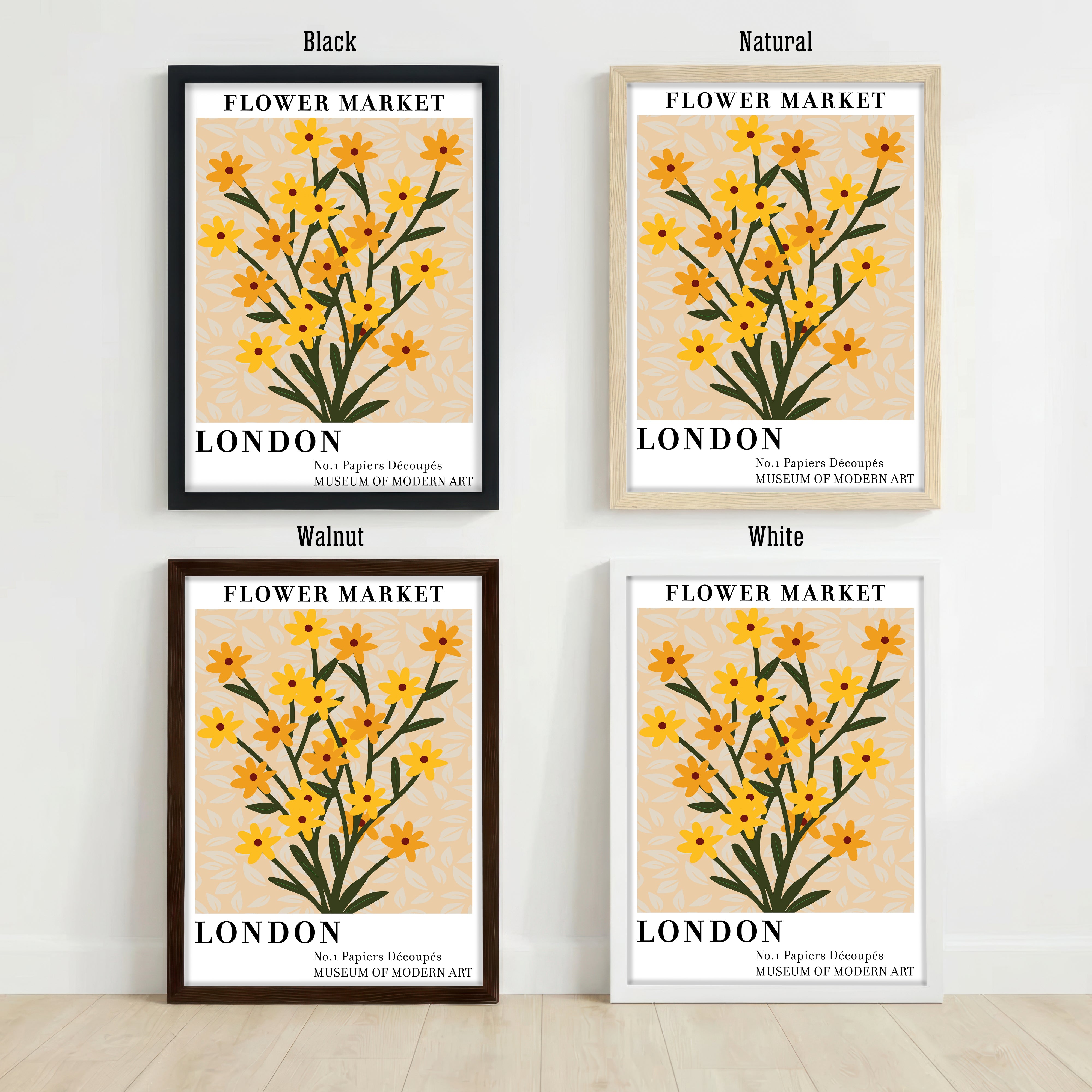 London Flower Market Art Print