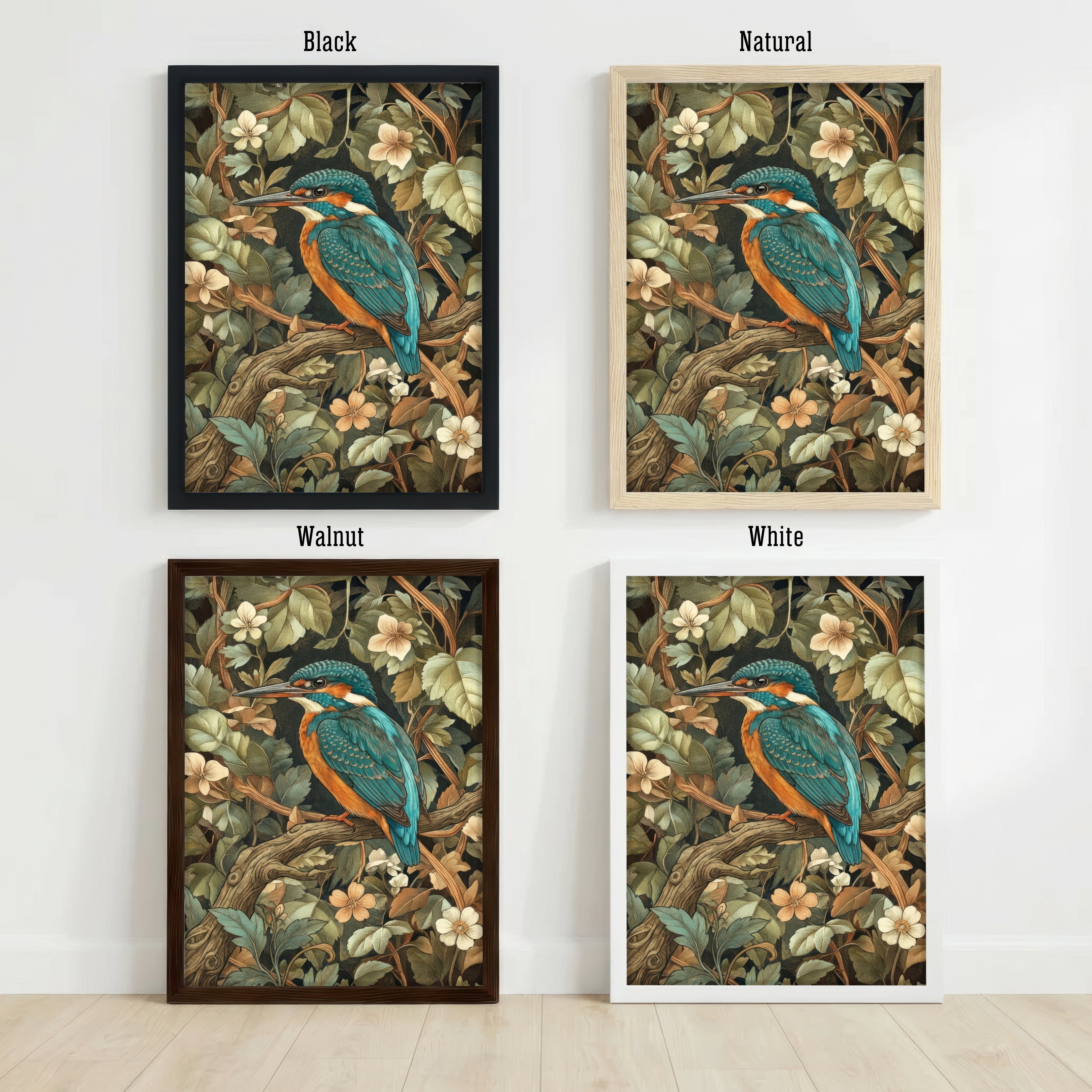 Kingfisher Botanical Art Print