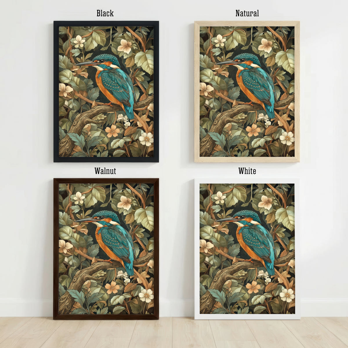 Kingfisher Botanical Art Print