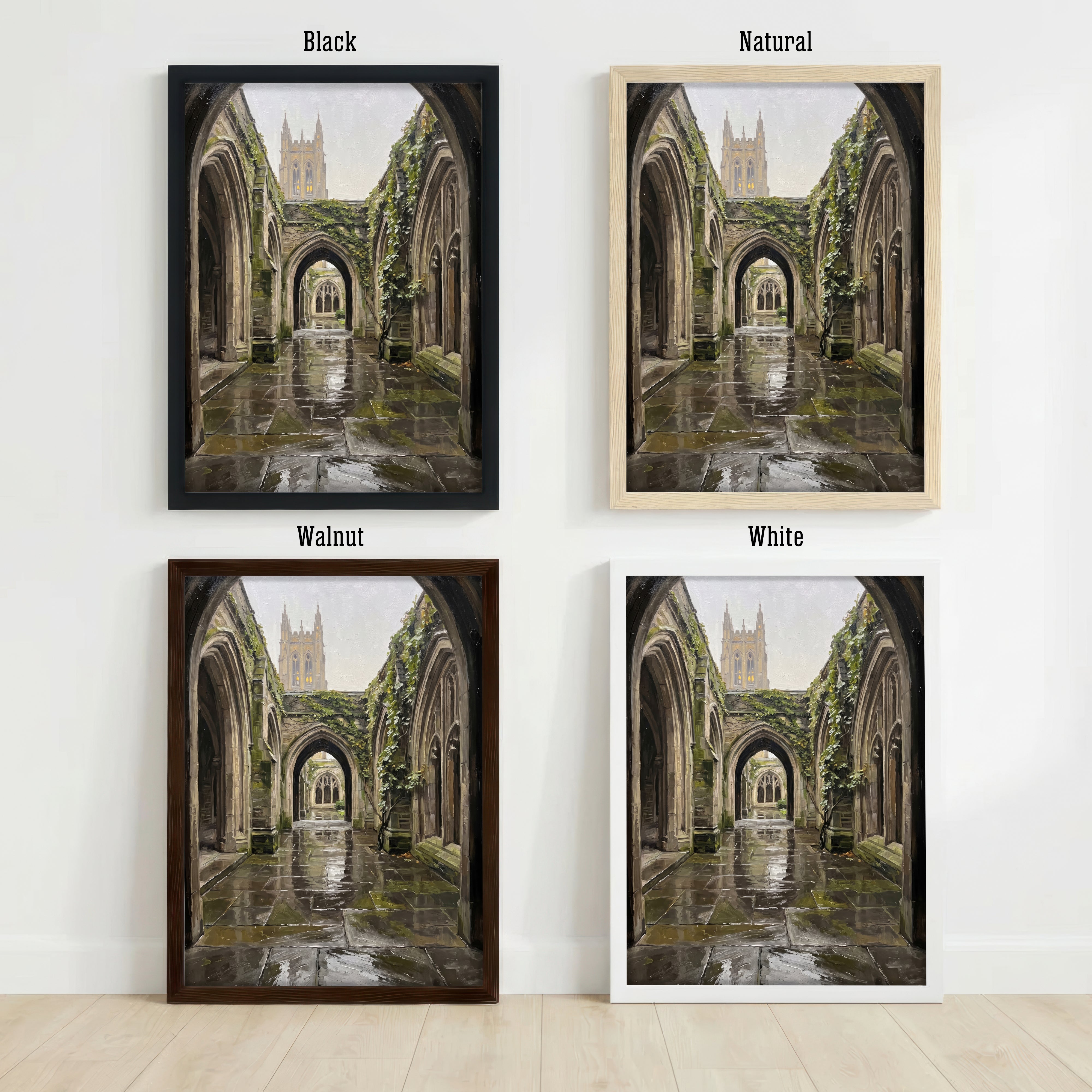 Gothic Cathedral Cloister Art Print