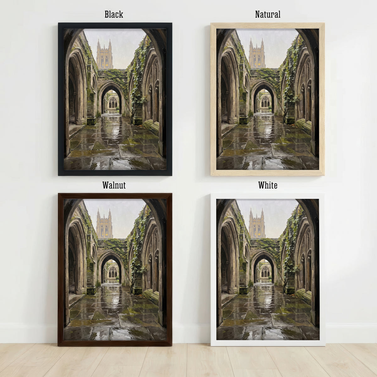 Gothic Cathedral Cloister Art Print