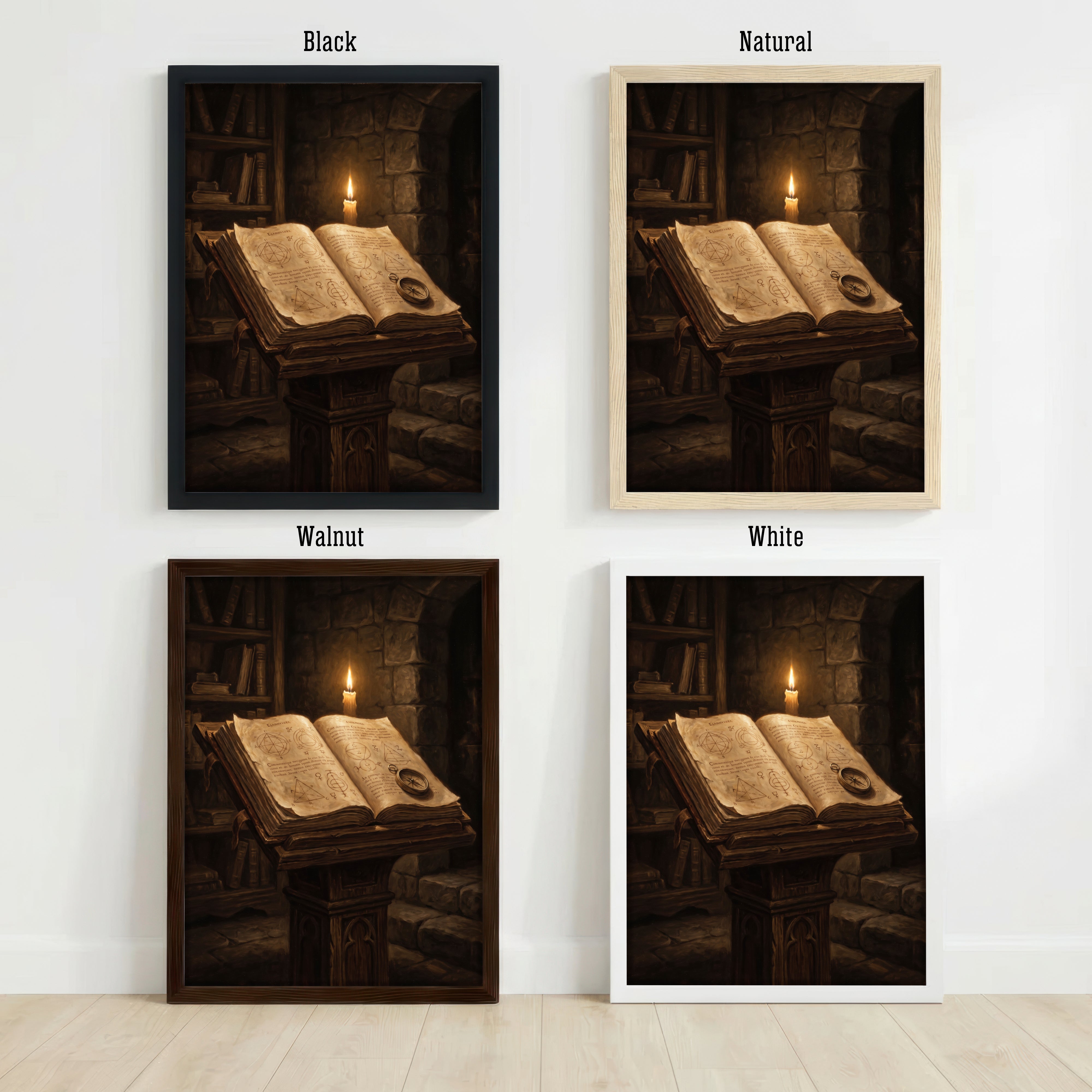 Mystical Spellbook Dark Academia Art Print
