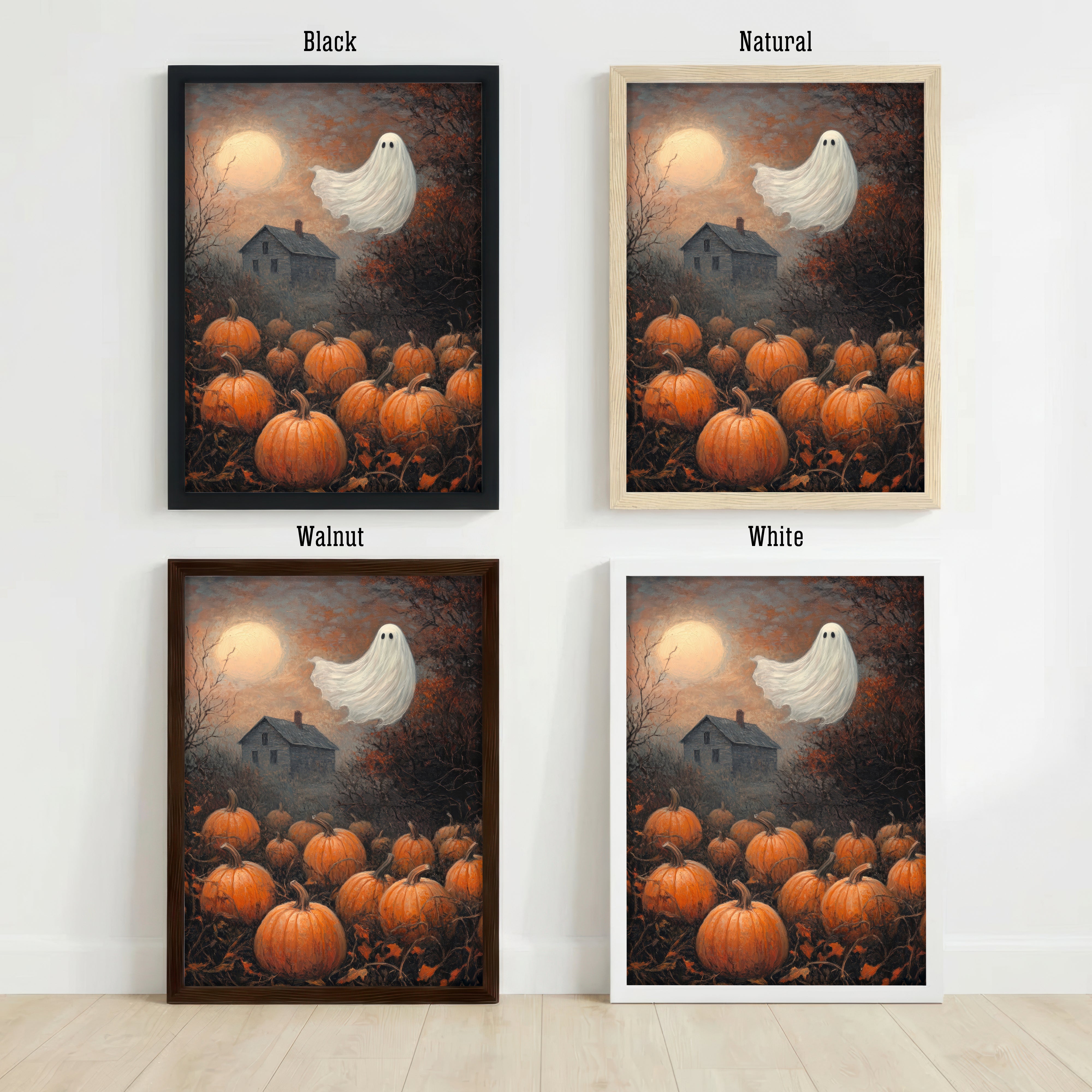 Ghostly Pumpkin Patch Art Print