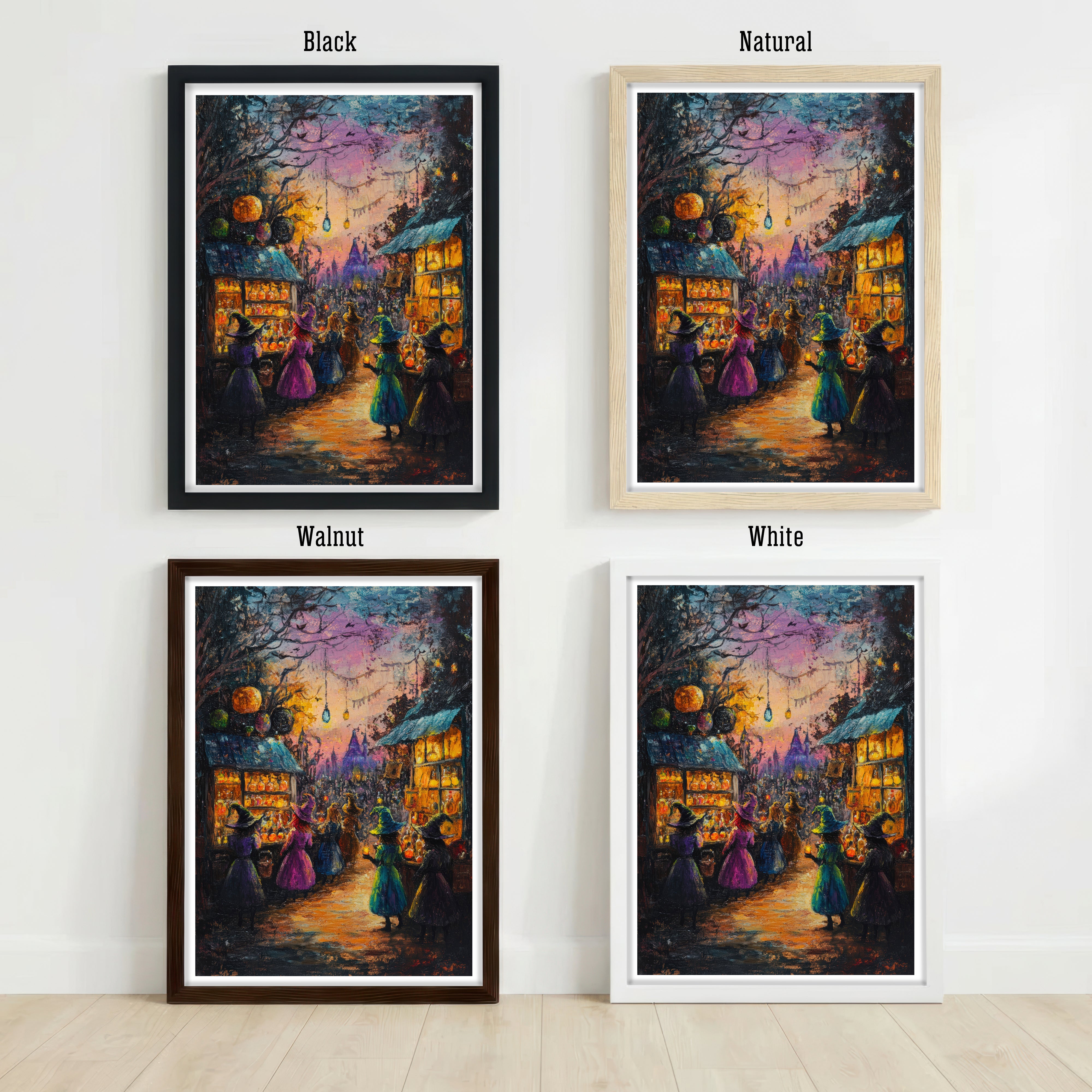 Enchanted Halloween Market Art Print