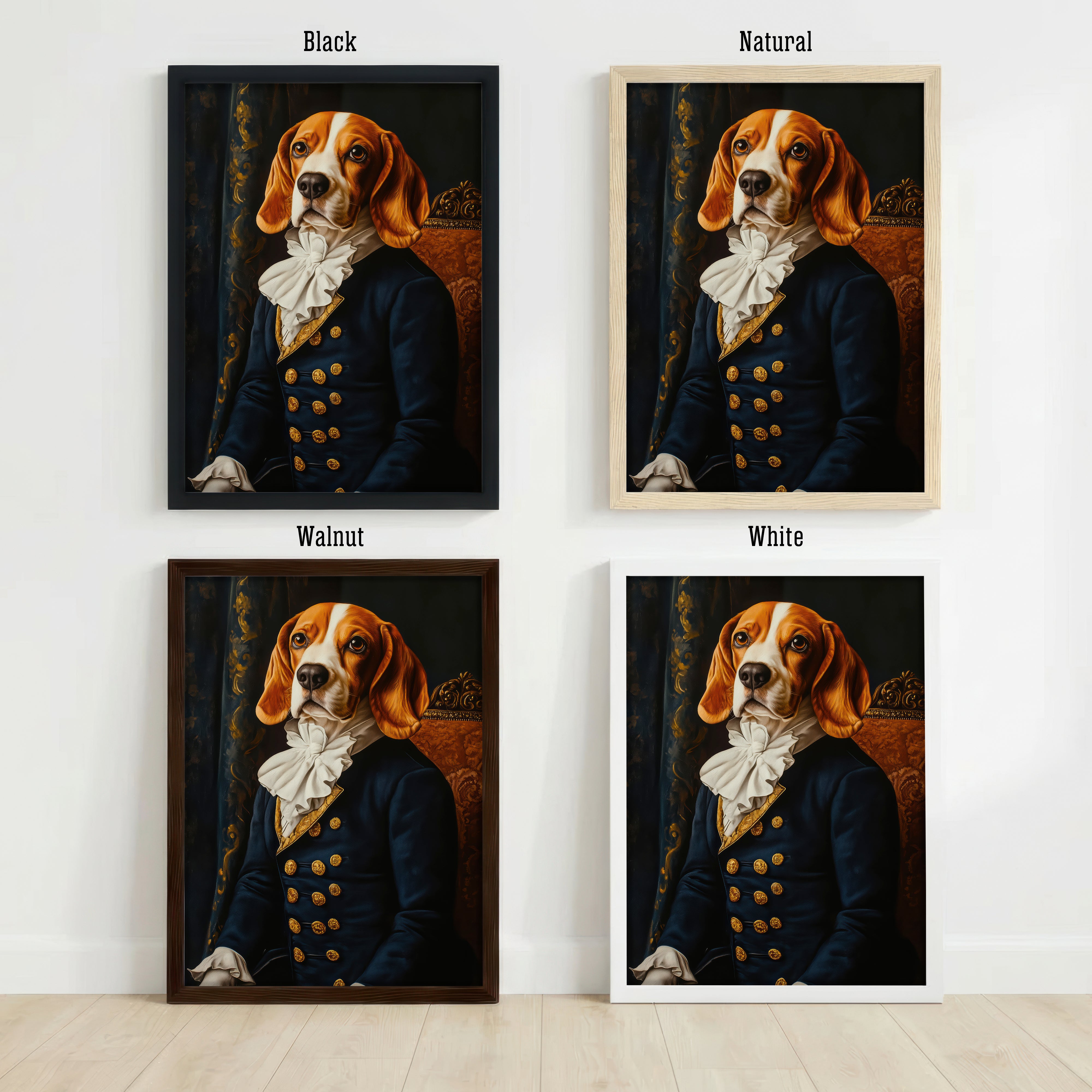 Aristocratic Beagle Portrait Art Print