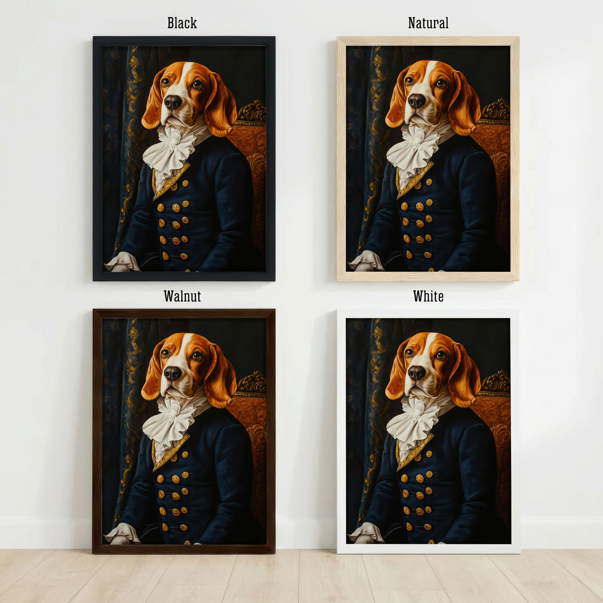 Aristocratic Beagle Portrait Art Print