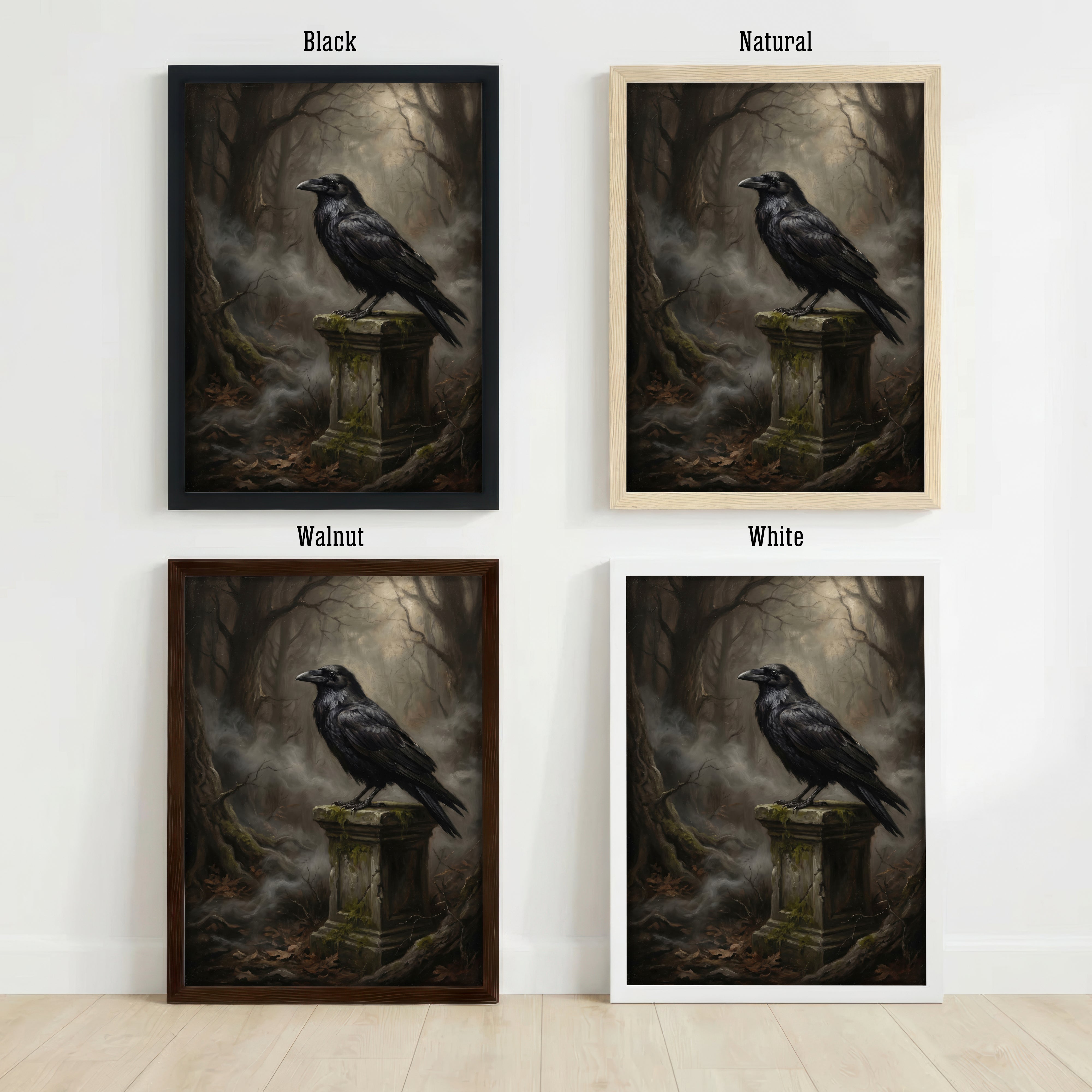 Gothic Raven Art Print