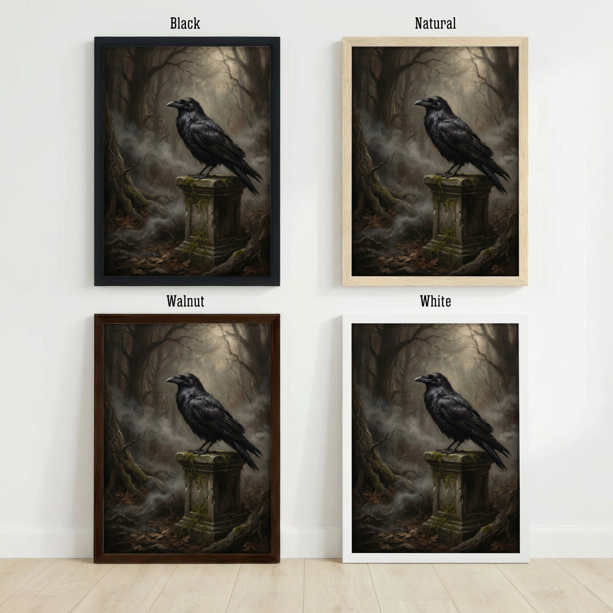 Gothic Raven Art Print