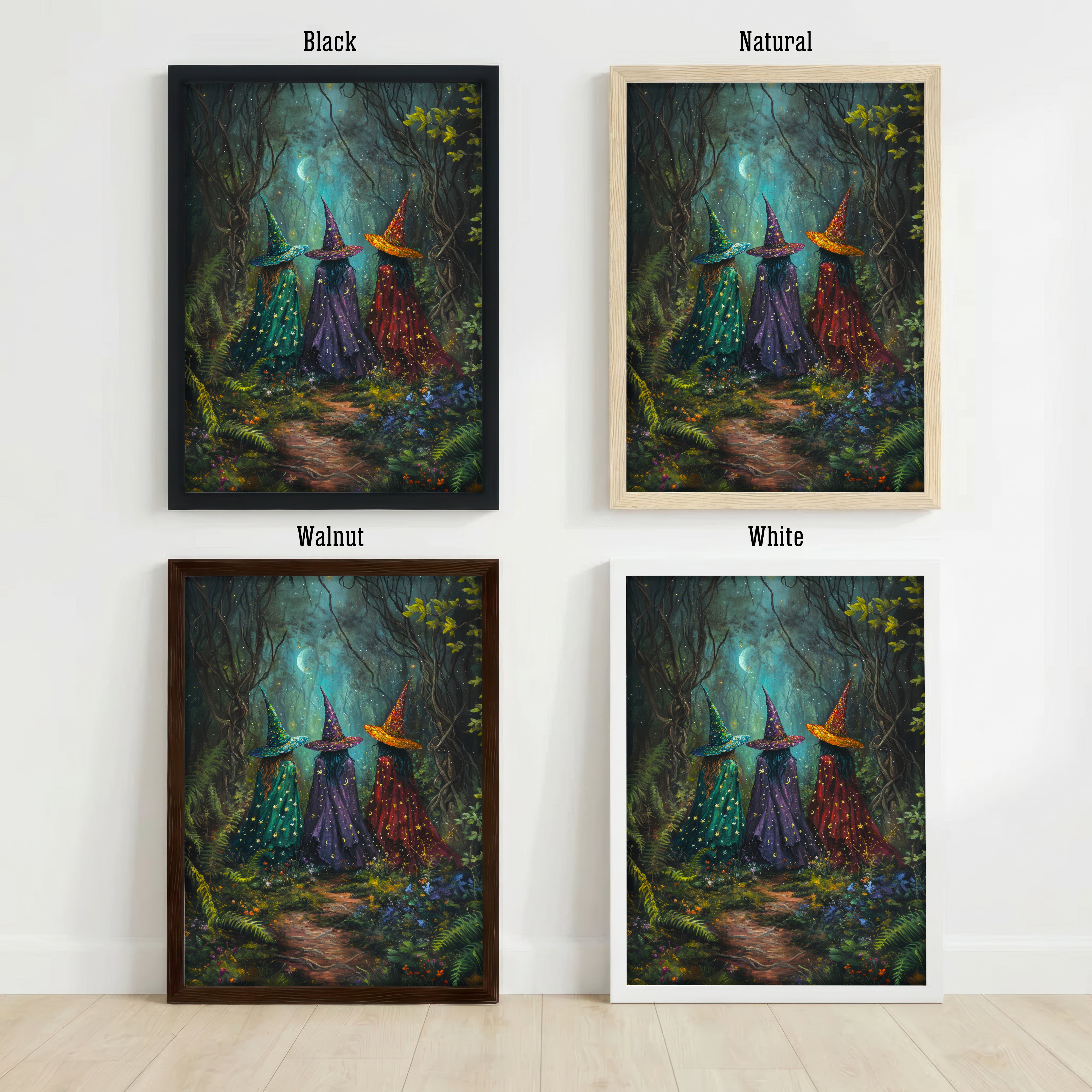 Three Witches Enchanted Forest Art Print