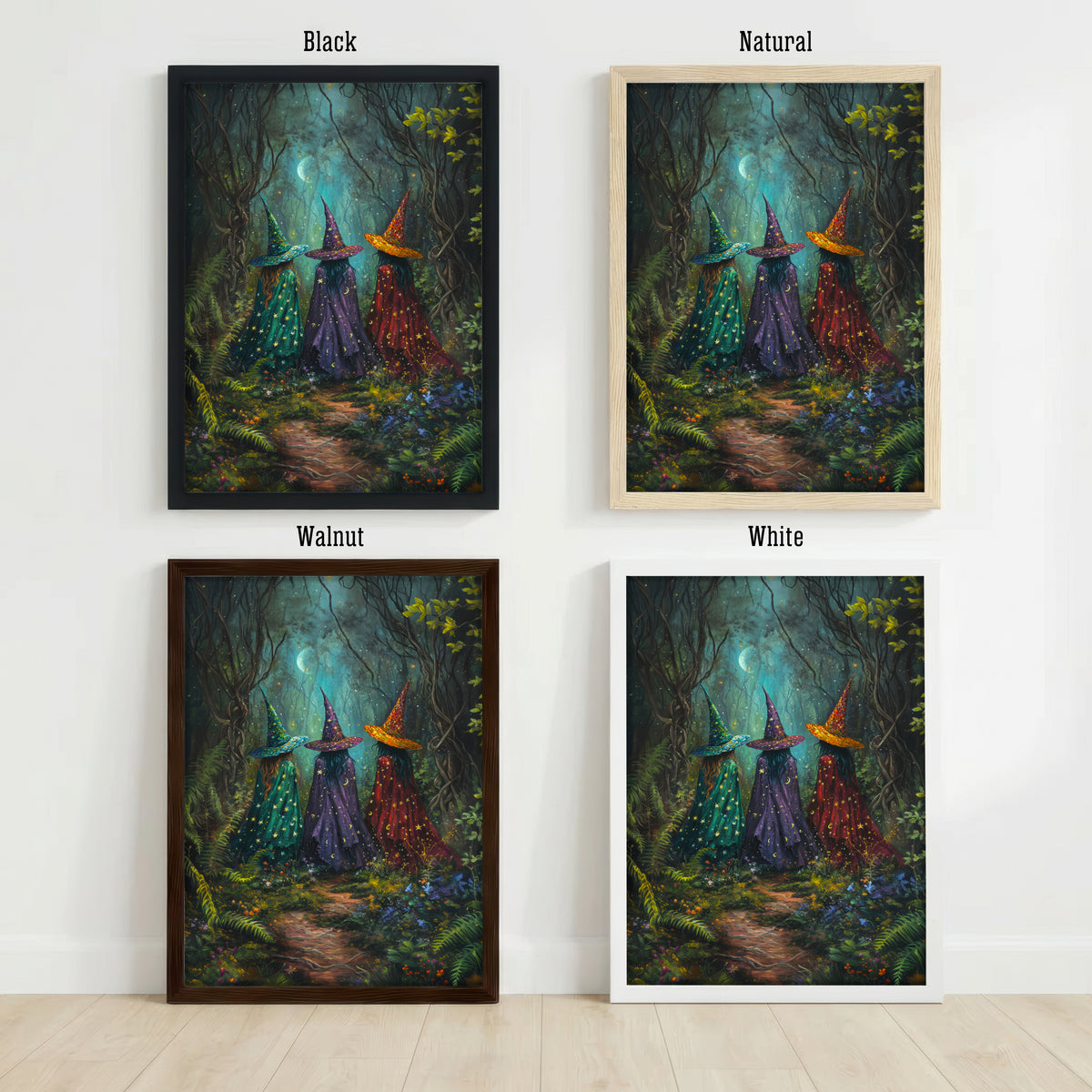 Three Witches Enchanted Forest Art Print