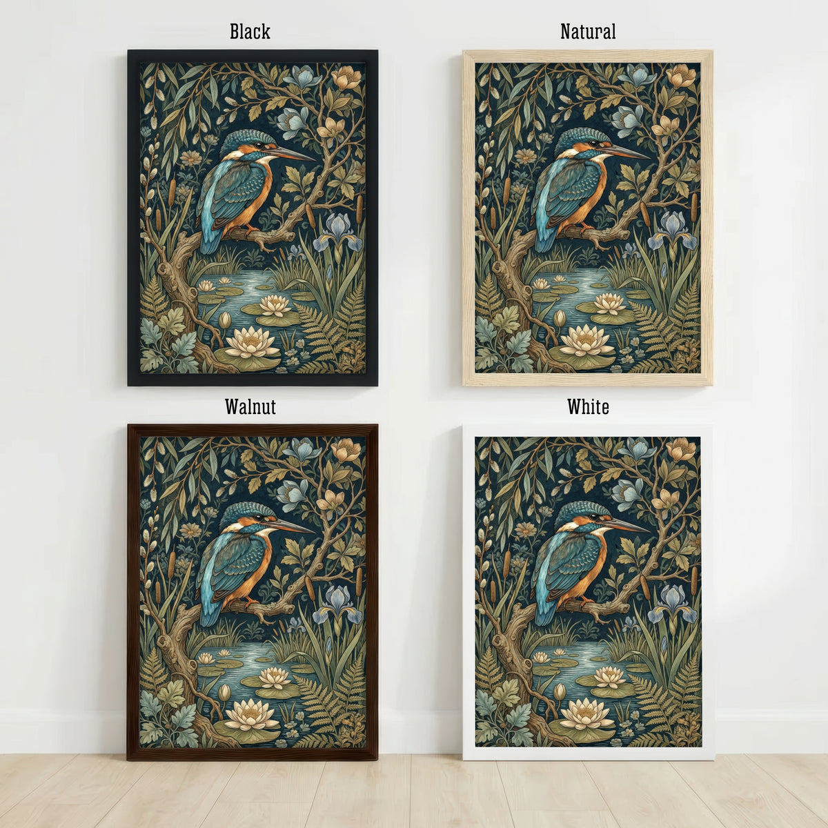 Kingfisher Botanical Art Print