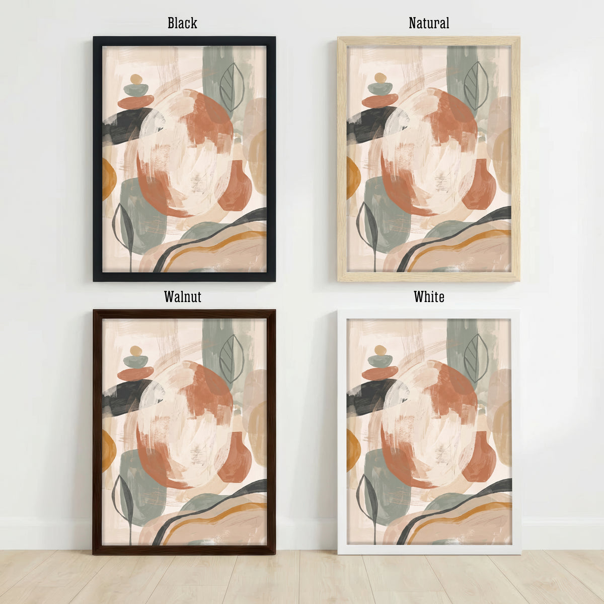 Neutral Organic Abstract Art Print