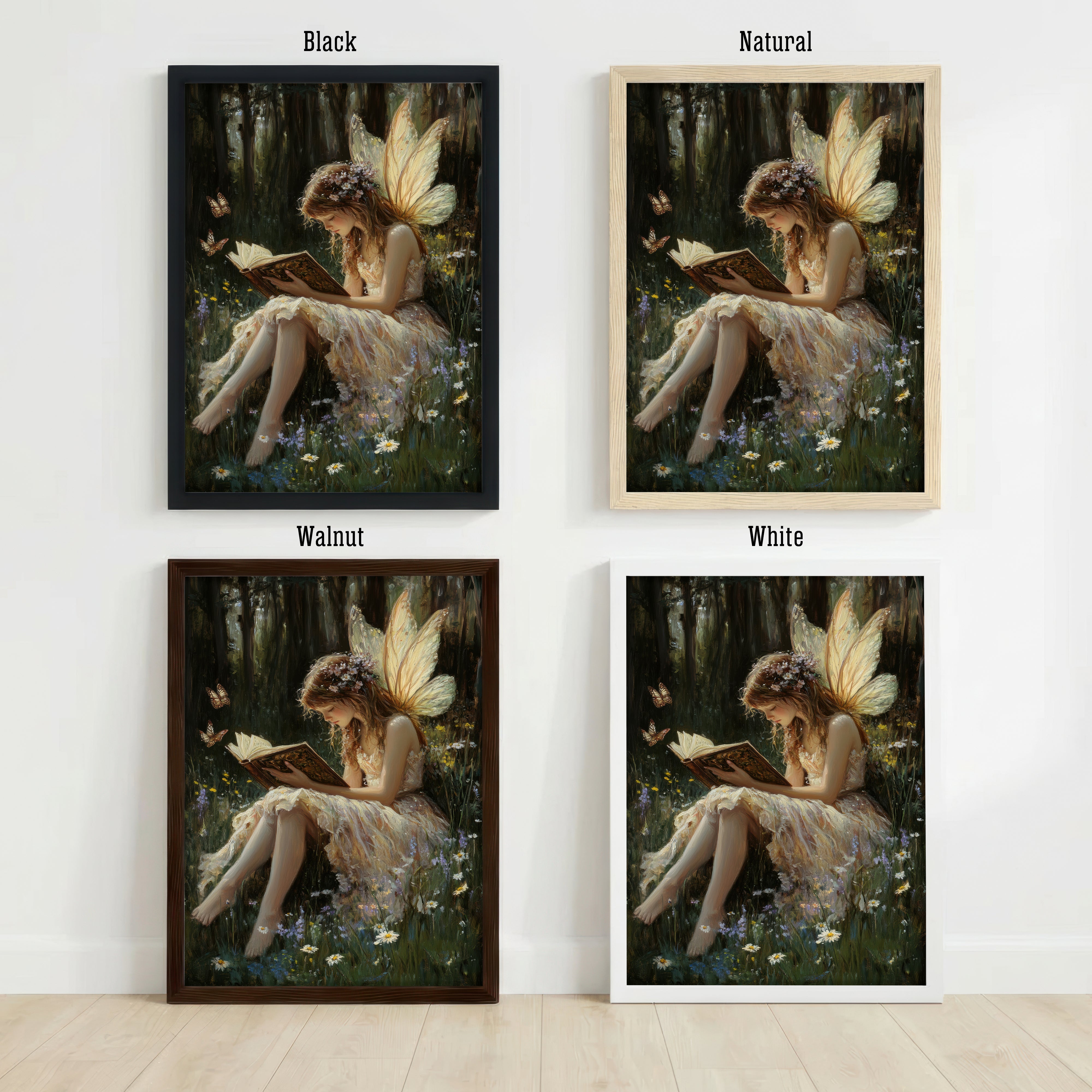 Fairy Reading in the Forest Art Print