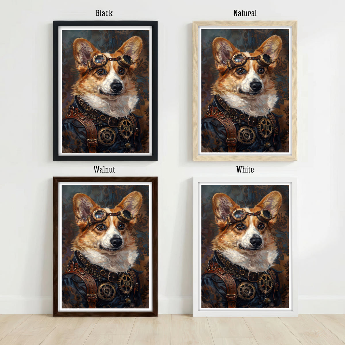 Steampunk Dog Portrait Art Print