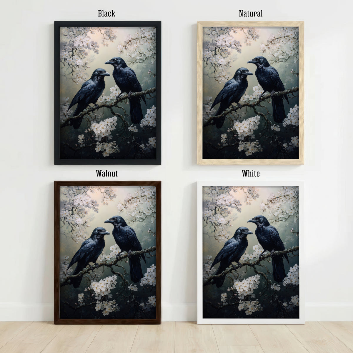 Raven Blossom Art Print
