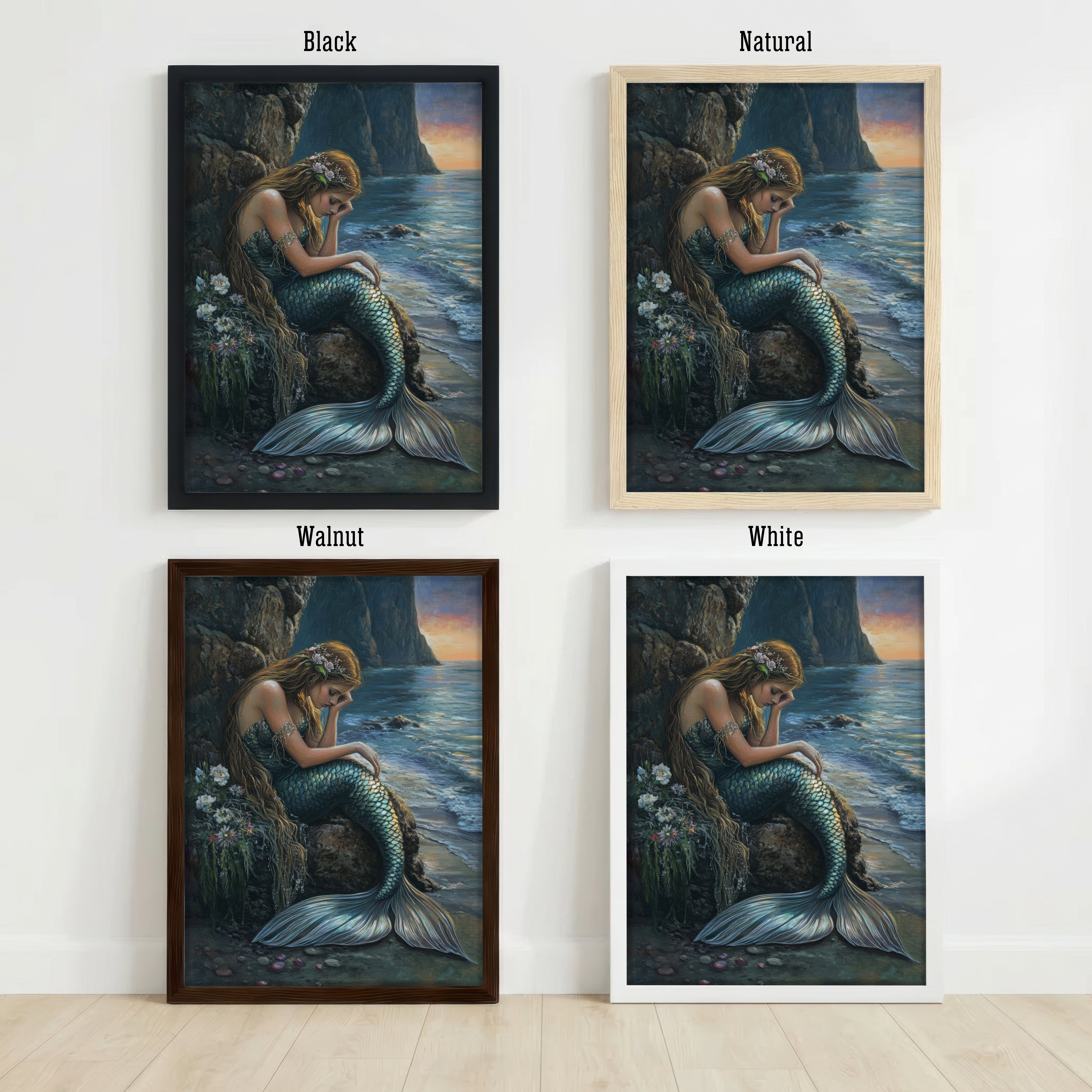 Mermaid by the Sea Art Print