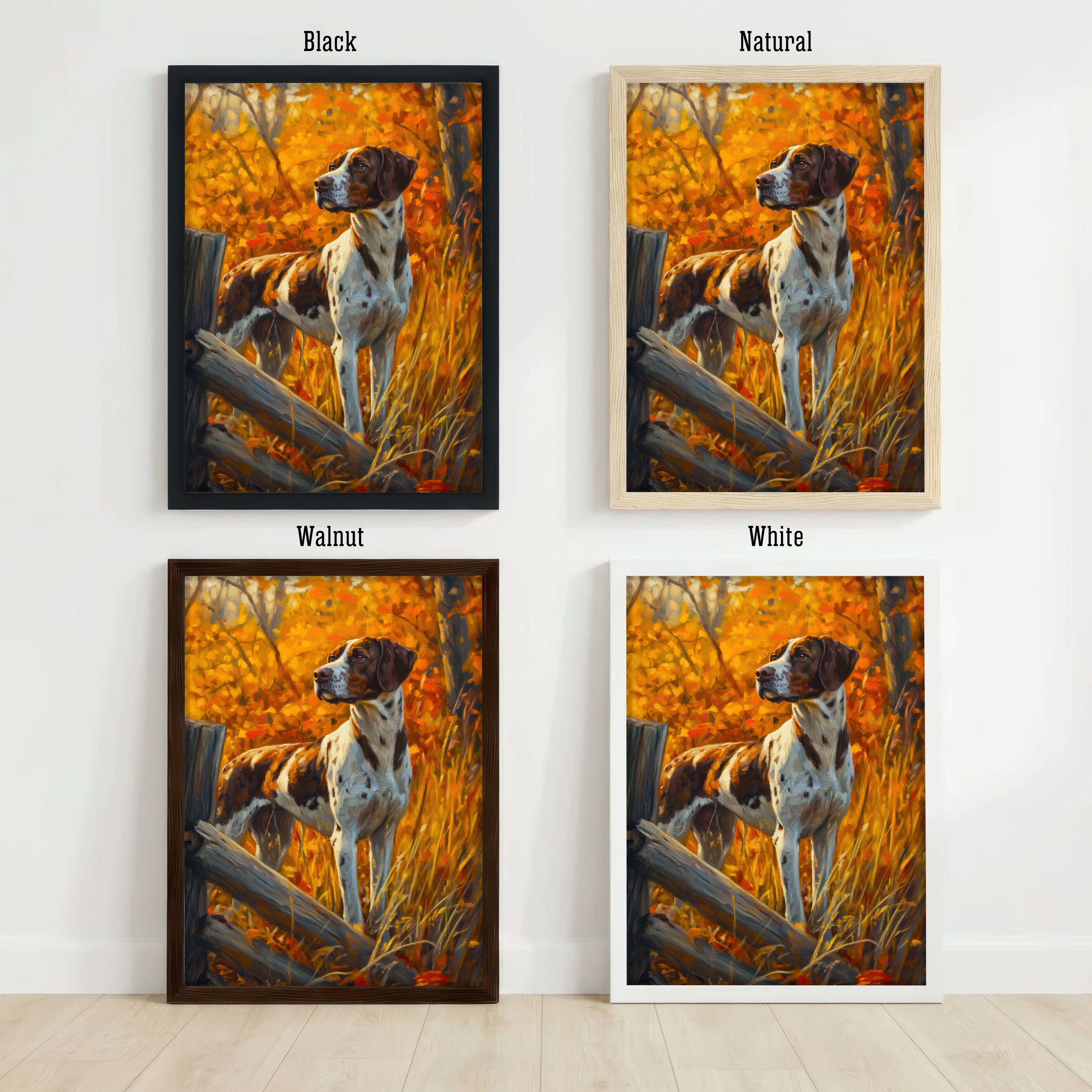 Autumn Hunting Dog Art Print