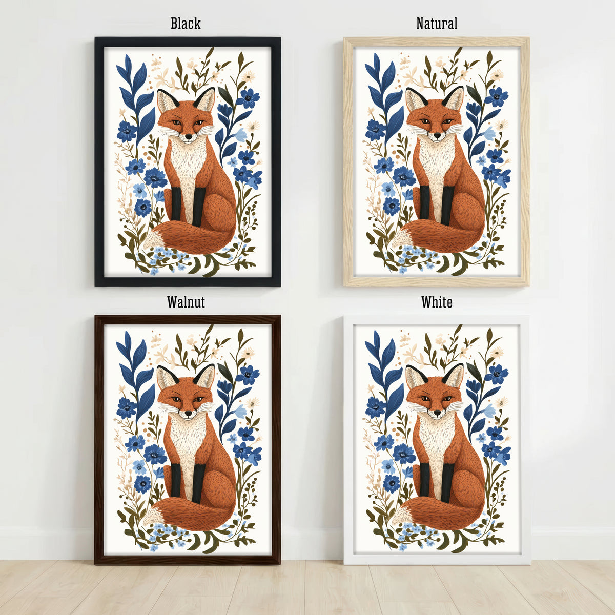 Floral Fox Art Print