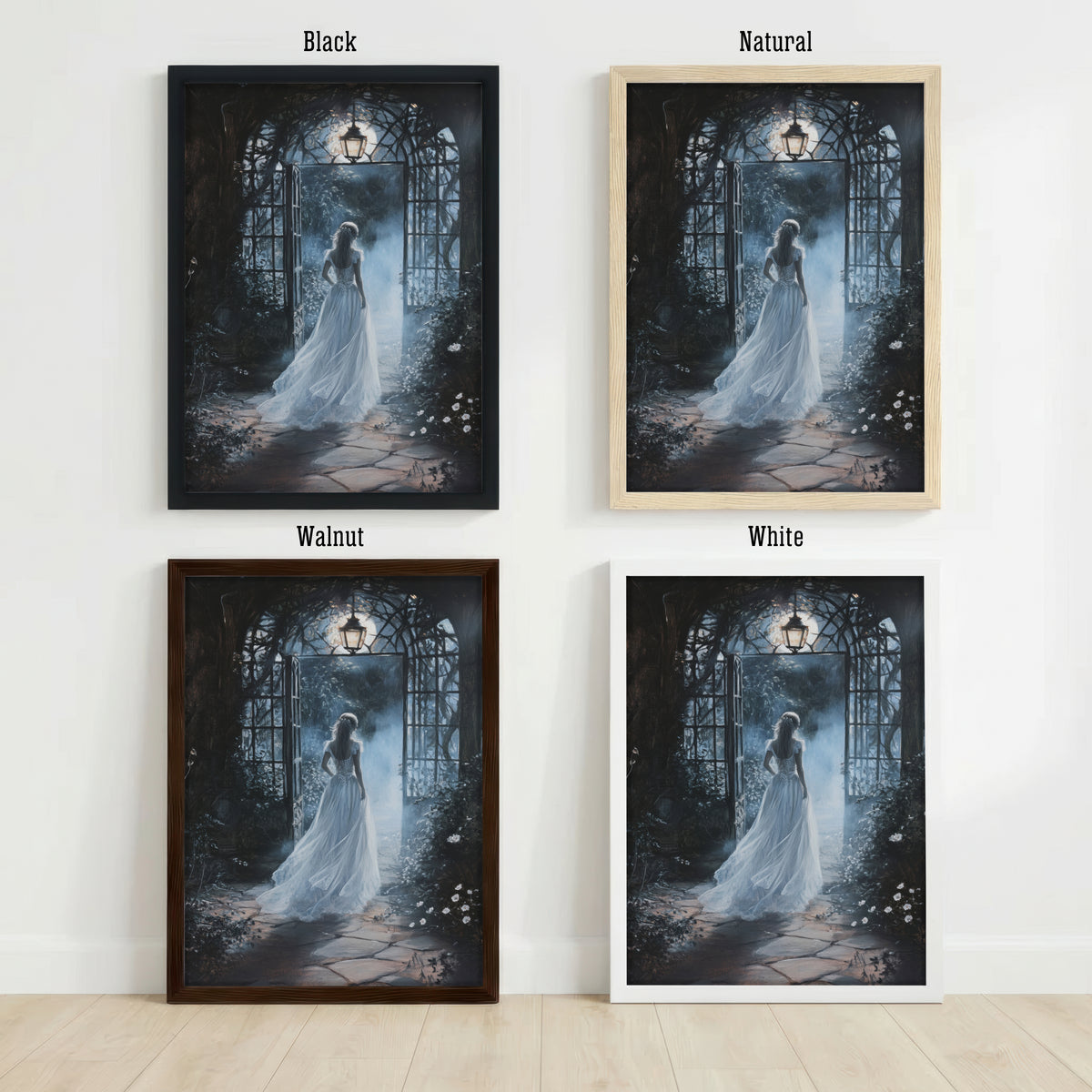 Moonlit Garden Figure Art Print