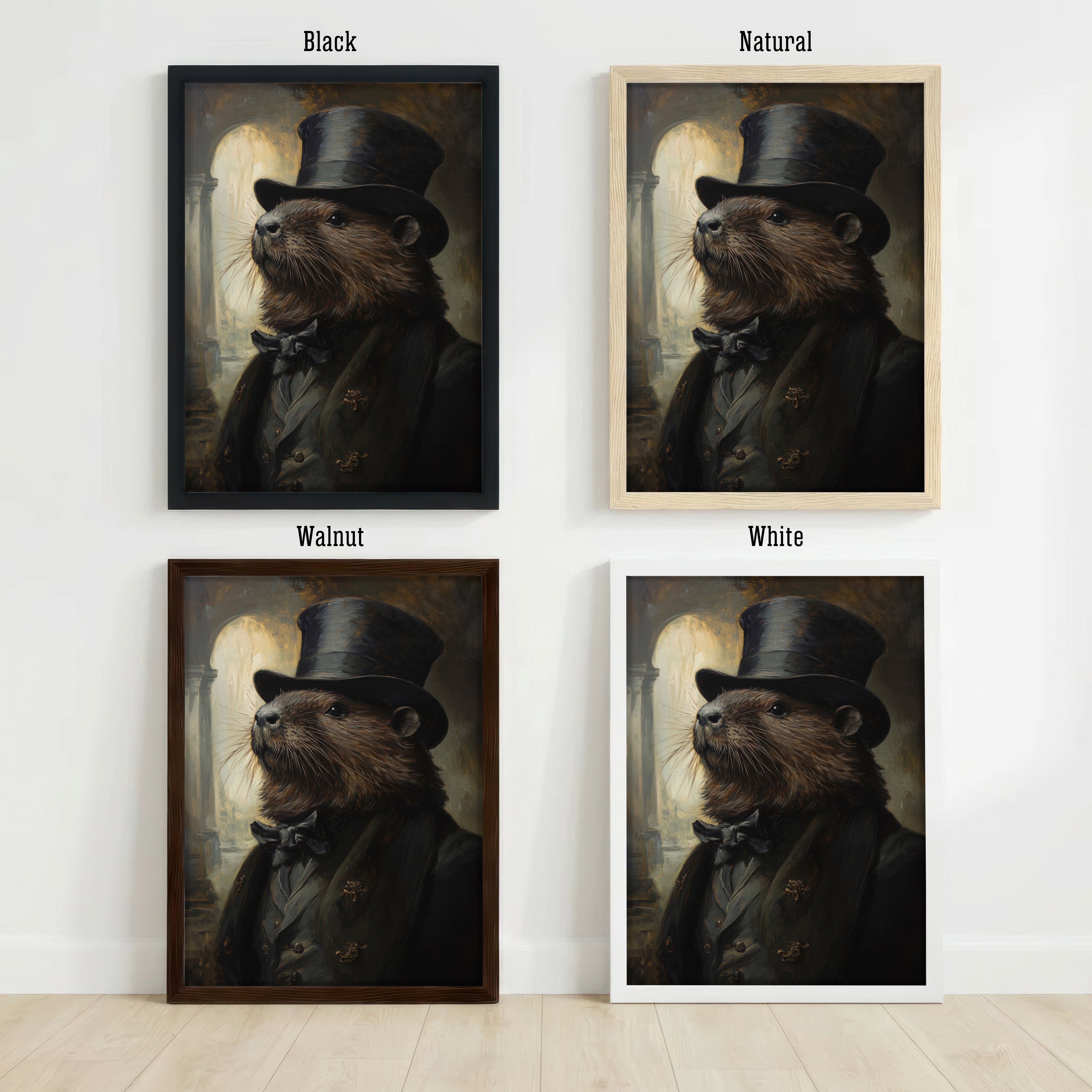 Dapper Otter Dark Academia Art Print