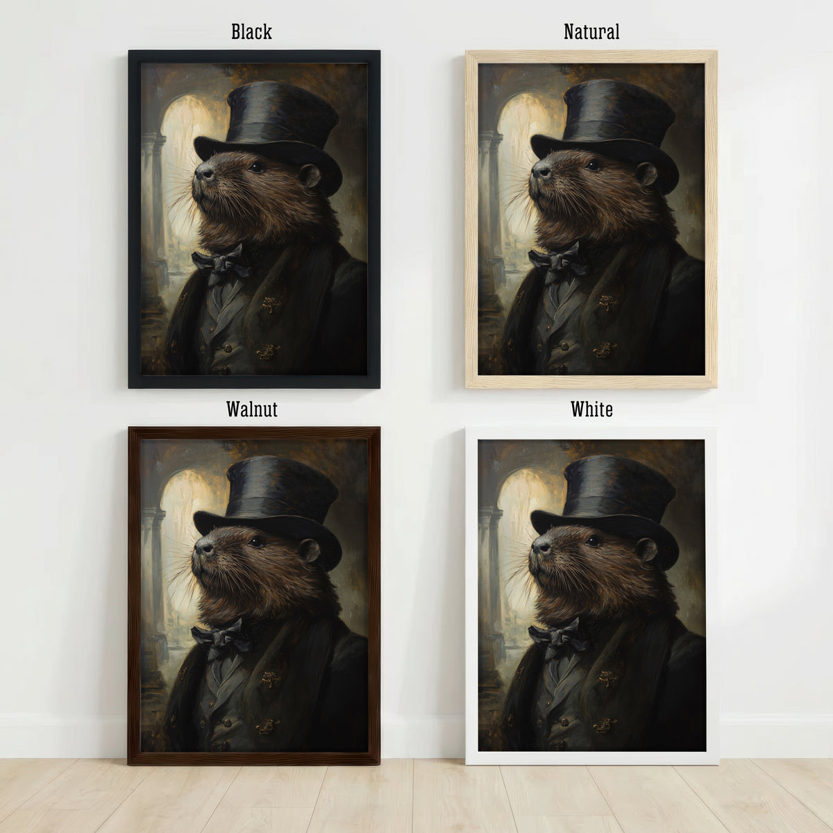 Dapper Otter Dark Academia Art Print