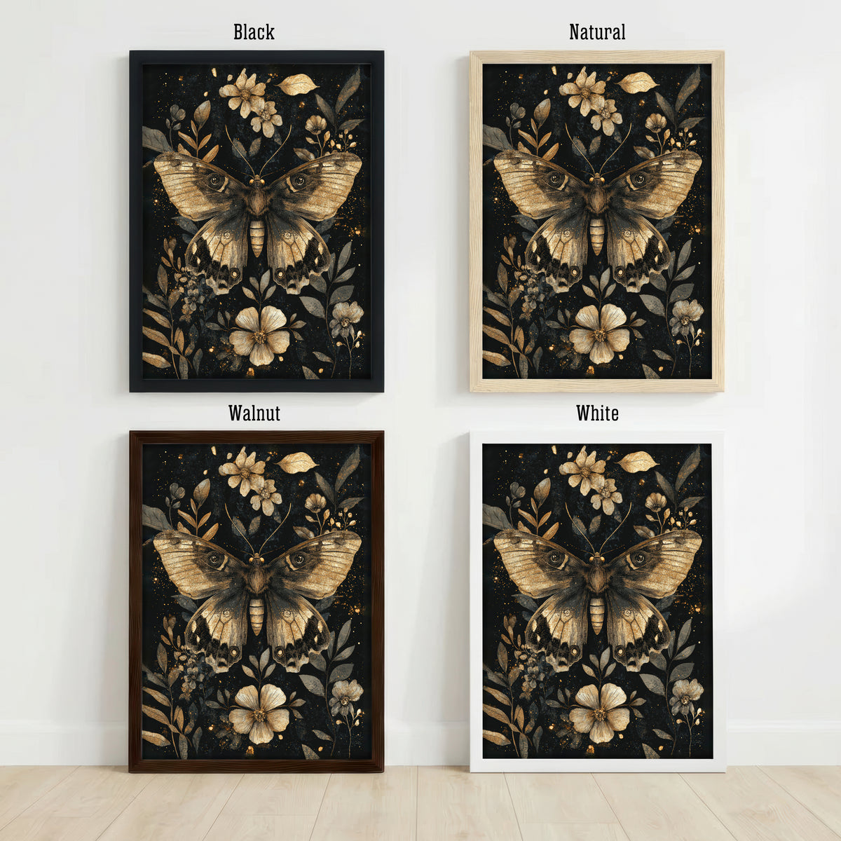 Botanical Moth Vintage Art Print
