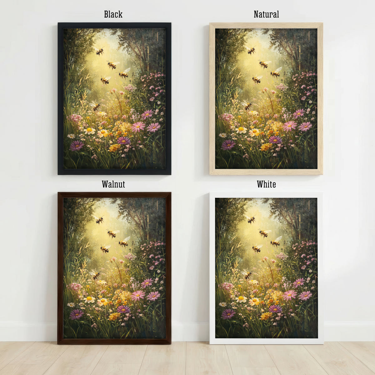 Bumblebee Wildflower Meadow Art Print