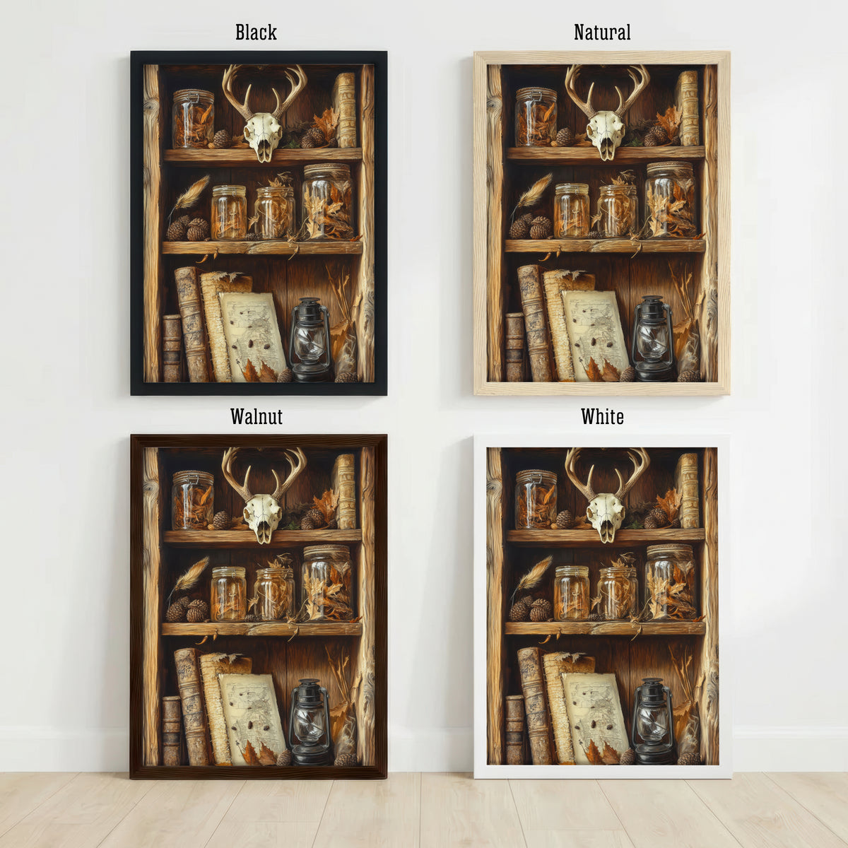 Deer Skull Dark Academia Art Print