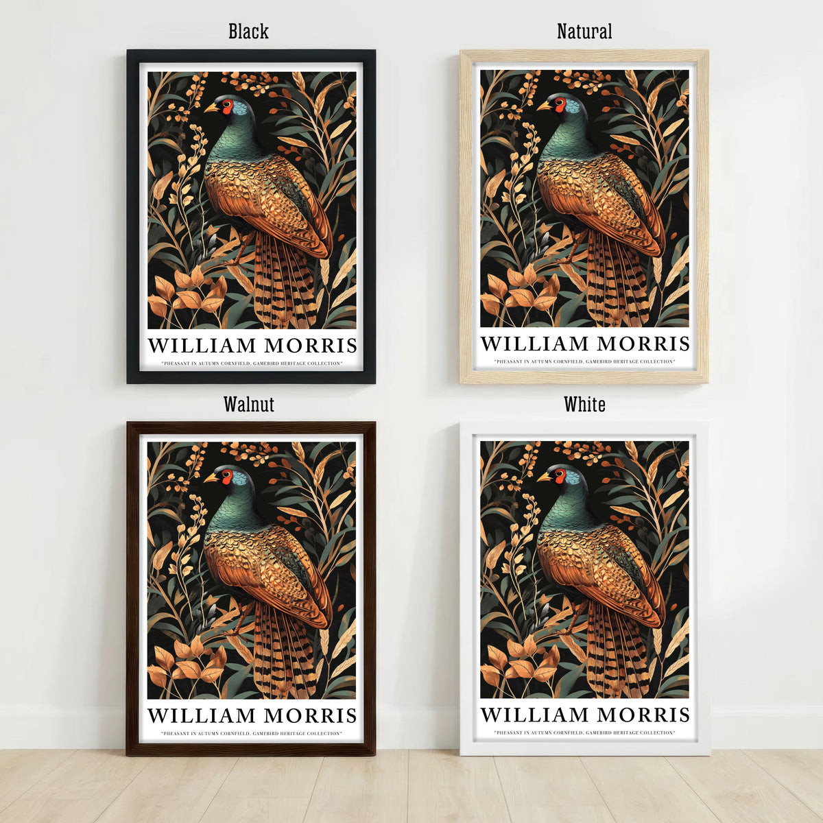 William Morris Inspired Pheasant Art Print