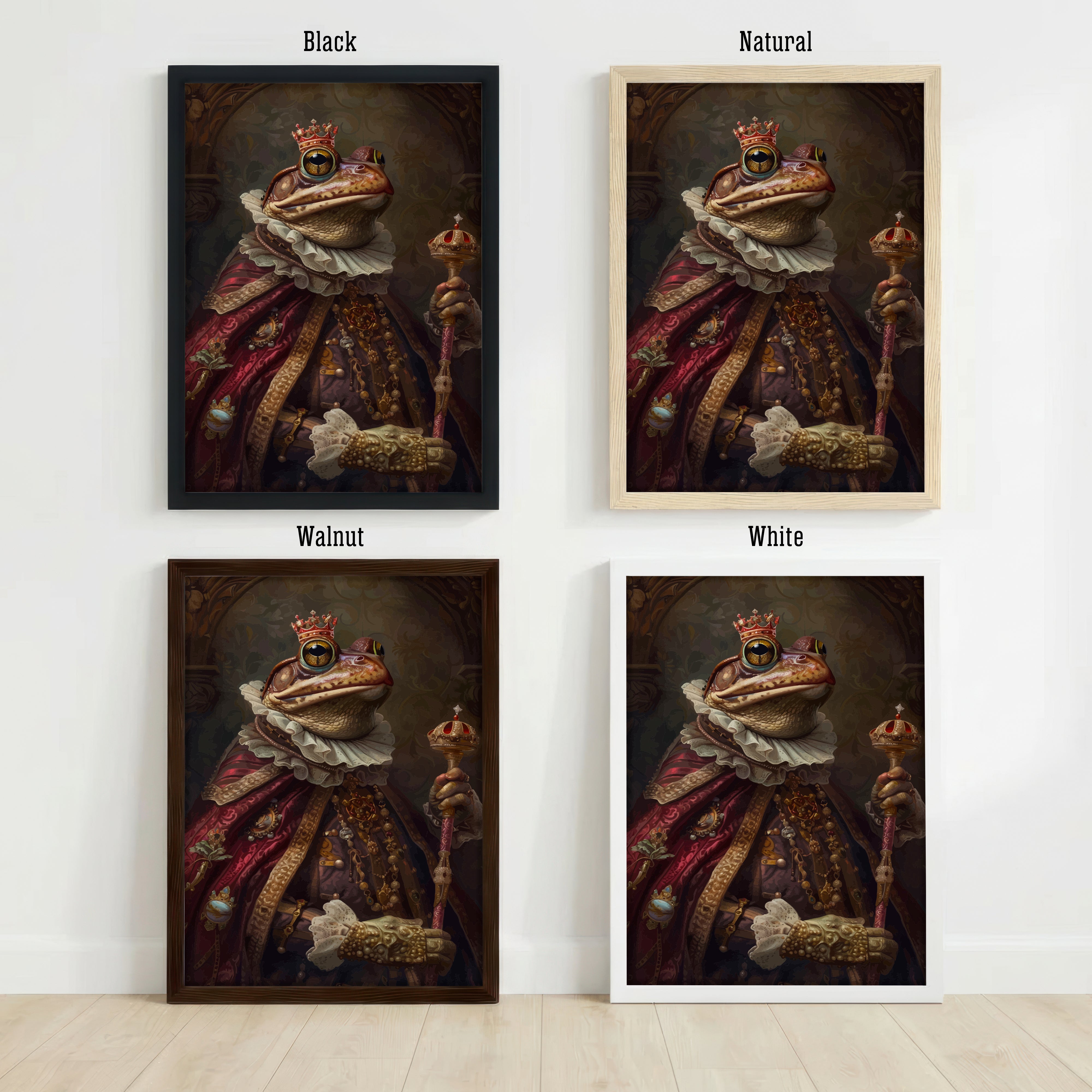 Regal Frog King Dark Fantasy Art Print