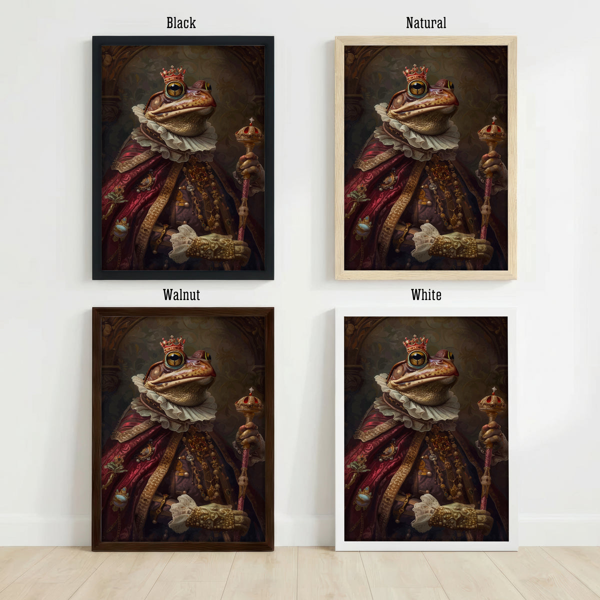 Regal Frog King Dark Fantasy Art Print