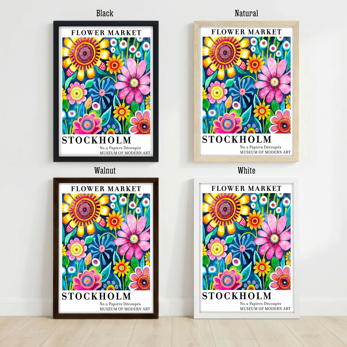 Colorful Modernist Flower Art Print