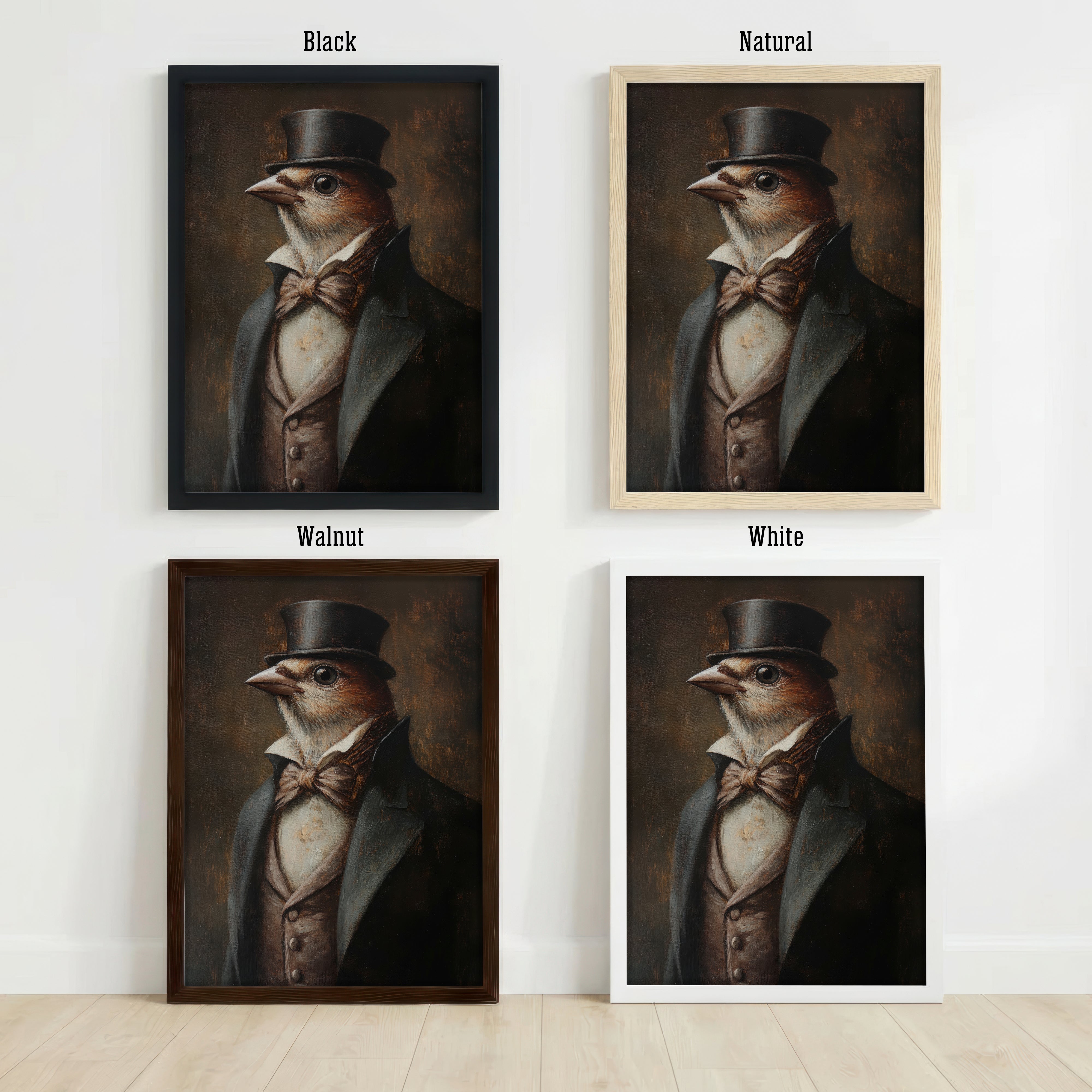 Dapper Bird Vintage Art Print