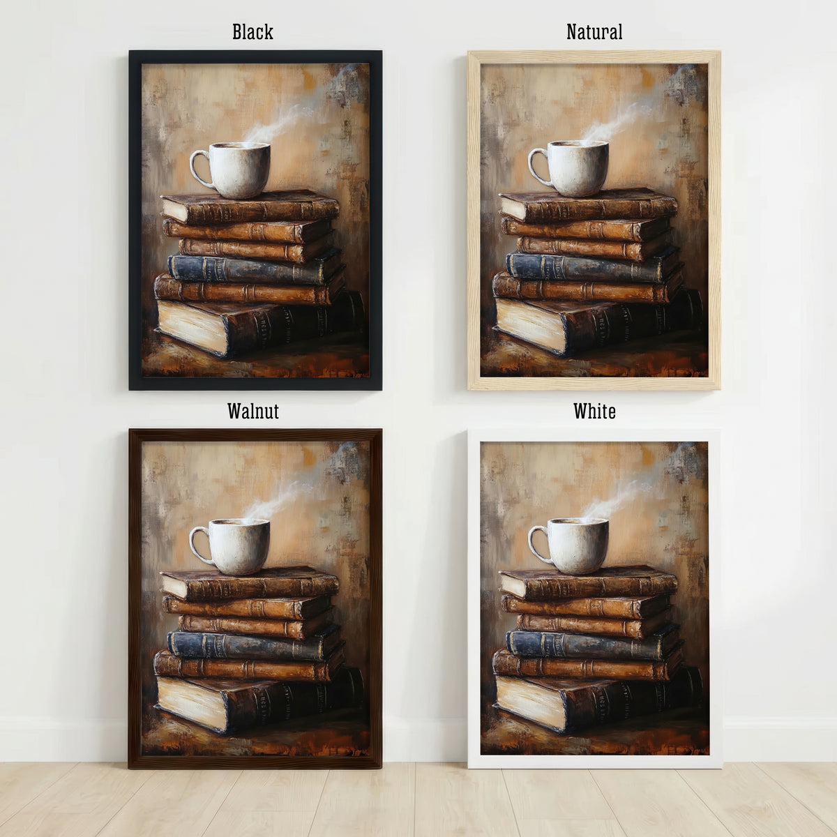 Coffee Cup on Books Art Print