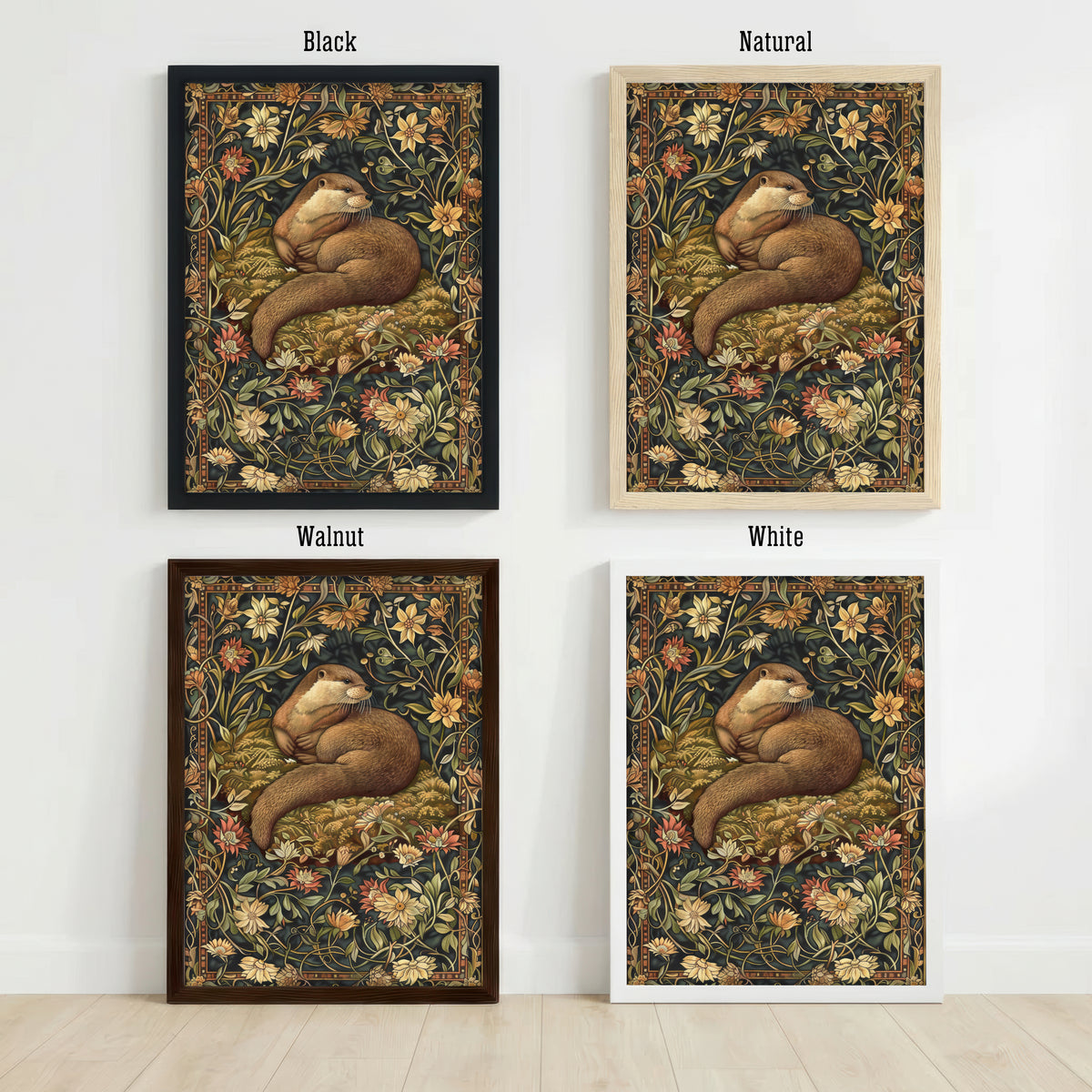 Otter William Morris Inspired Art Print