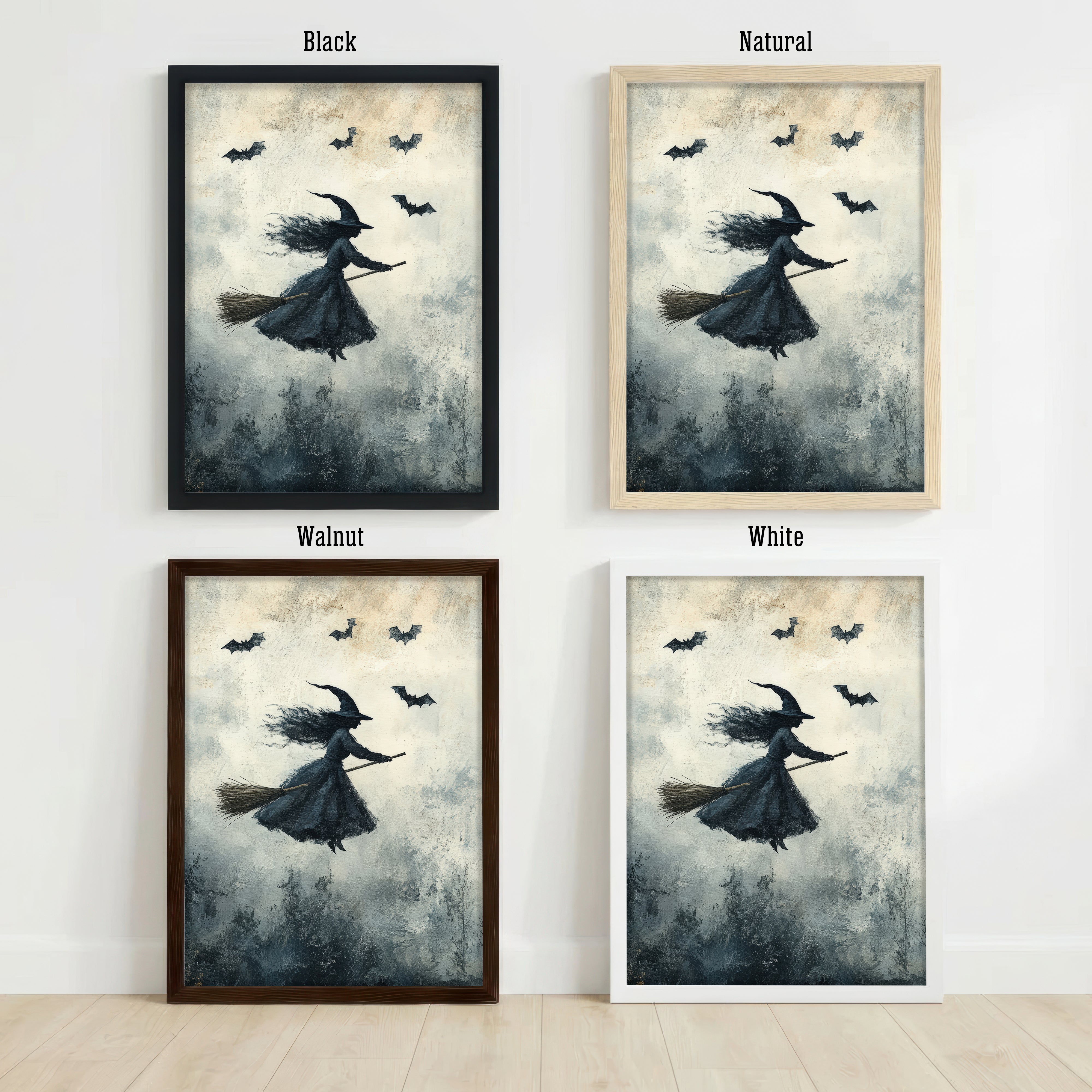 Flying Witch Vintage Art Print
