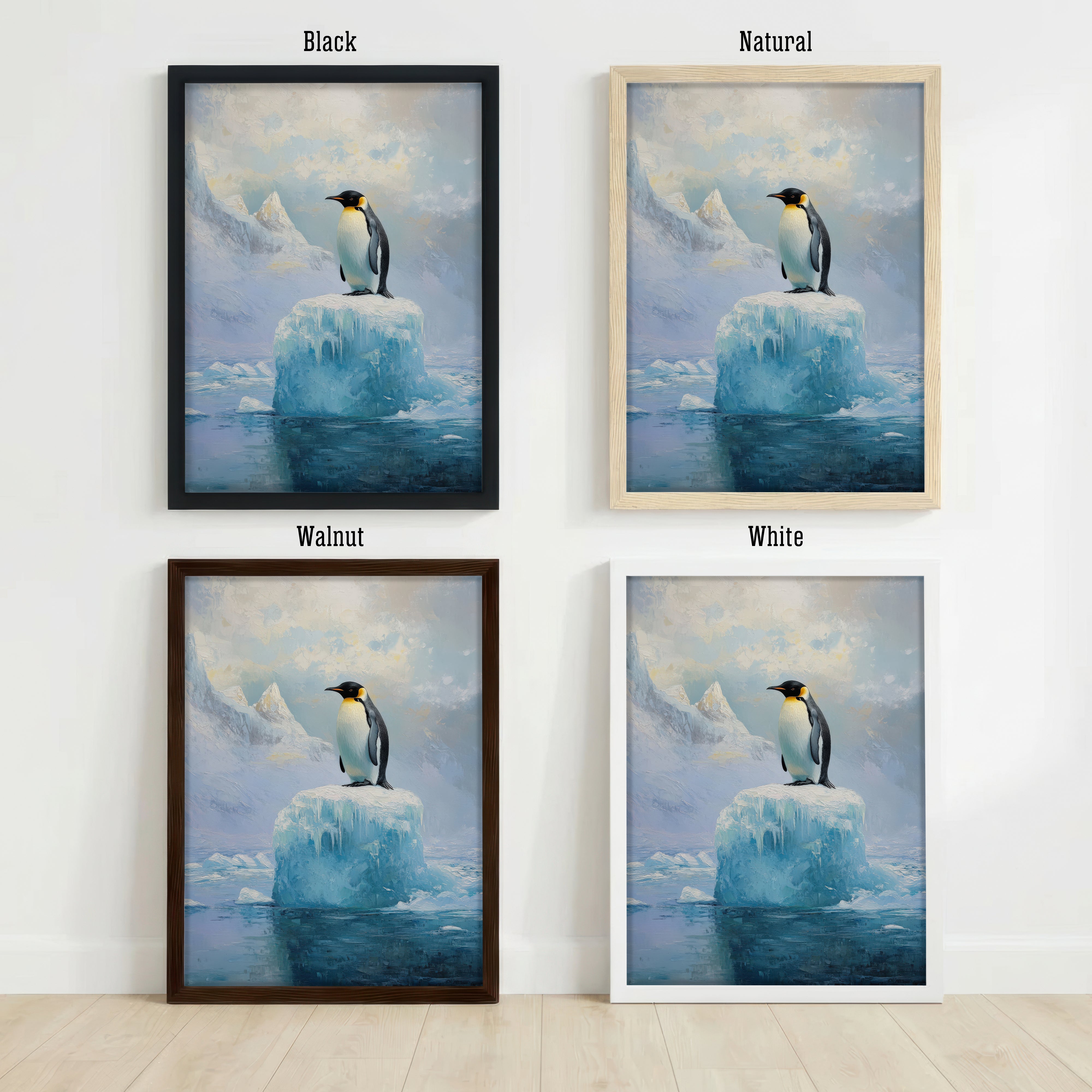 Emperor Penguin Iceberg Art Print