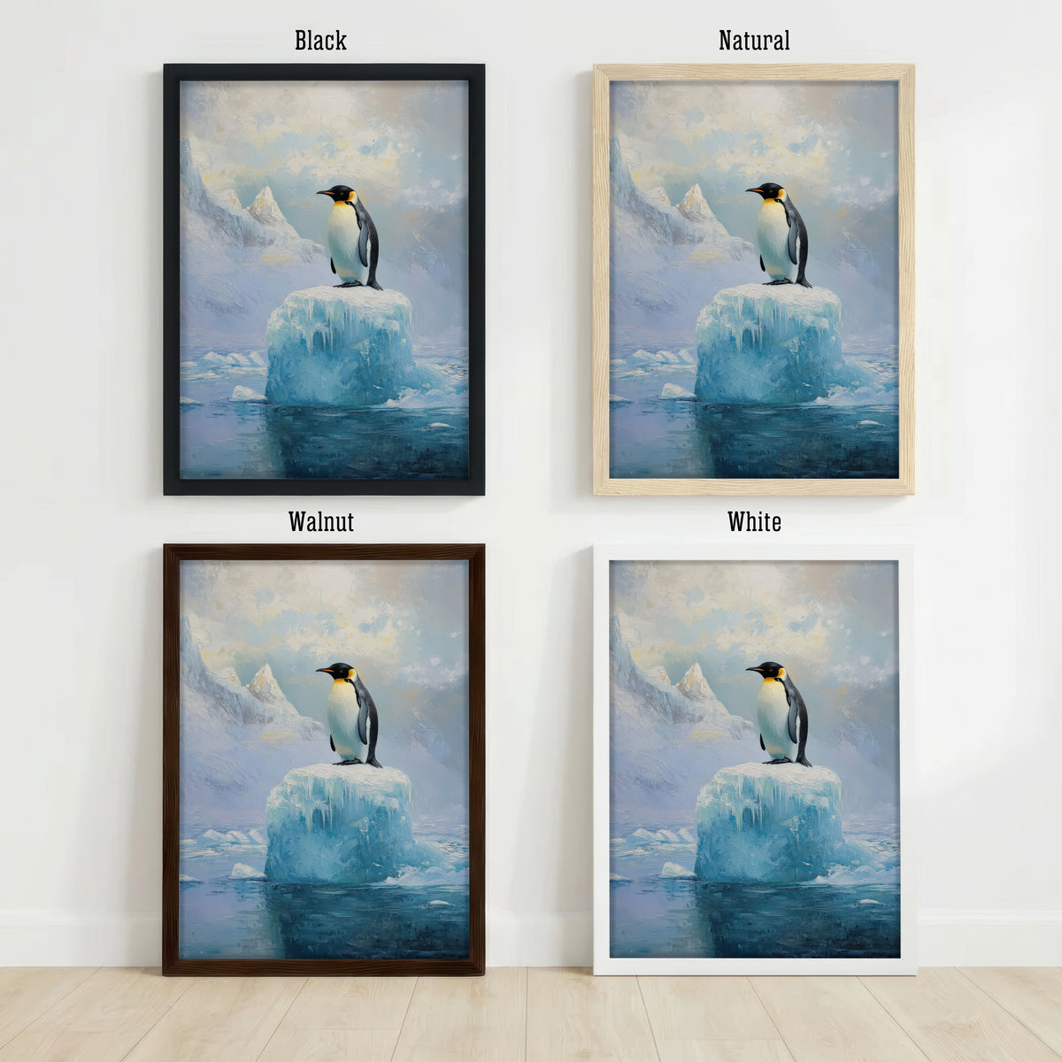 Emperor Penguin Iceberg Art Print