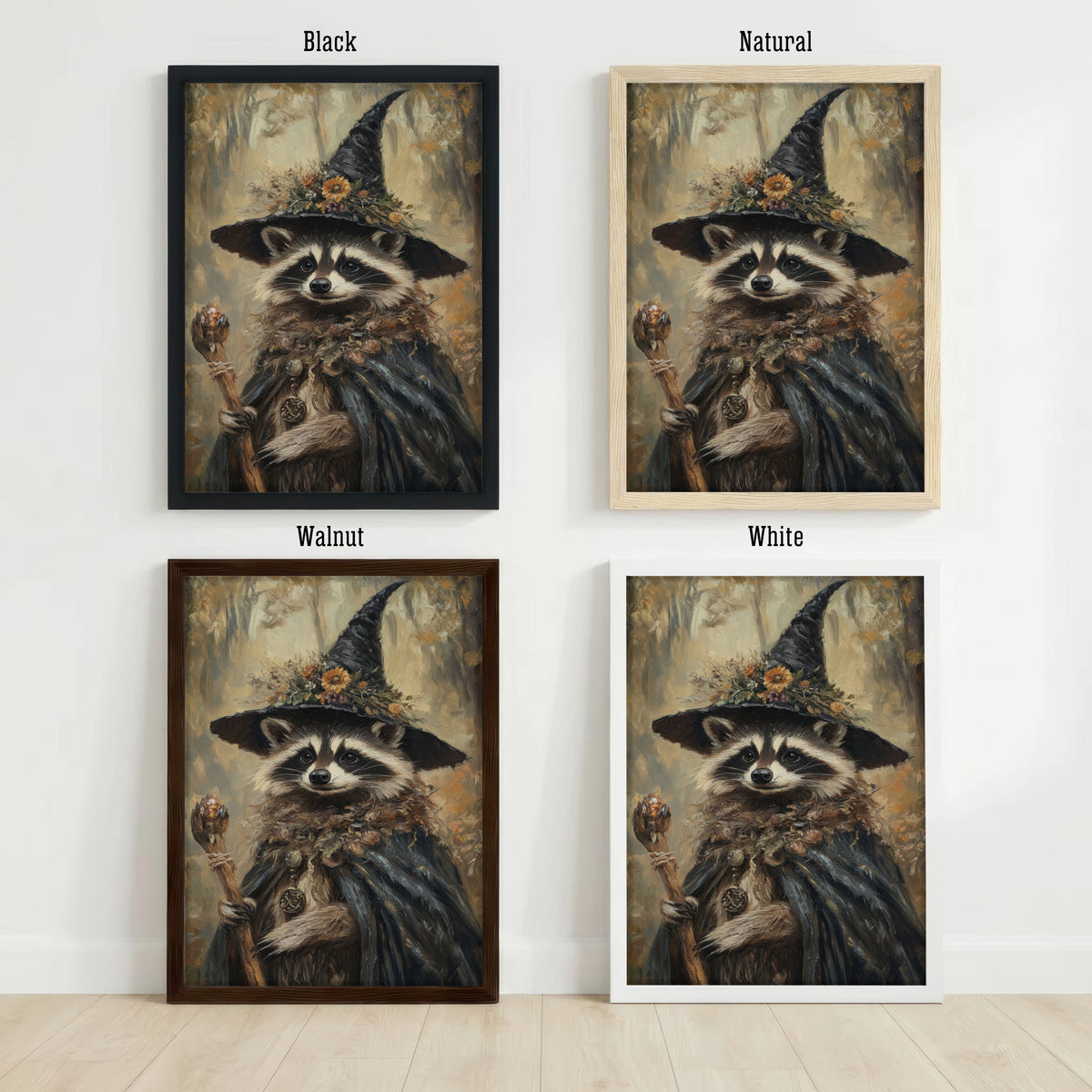 Raccoon Witch Art Print