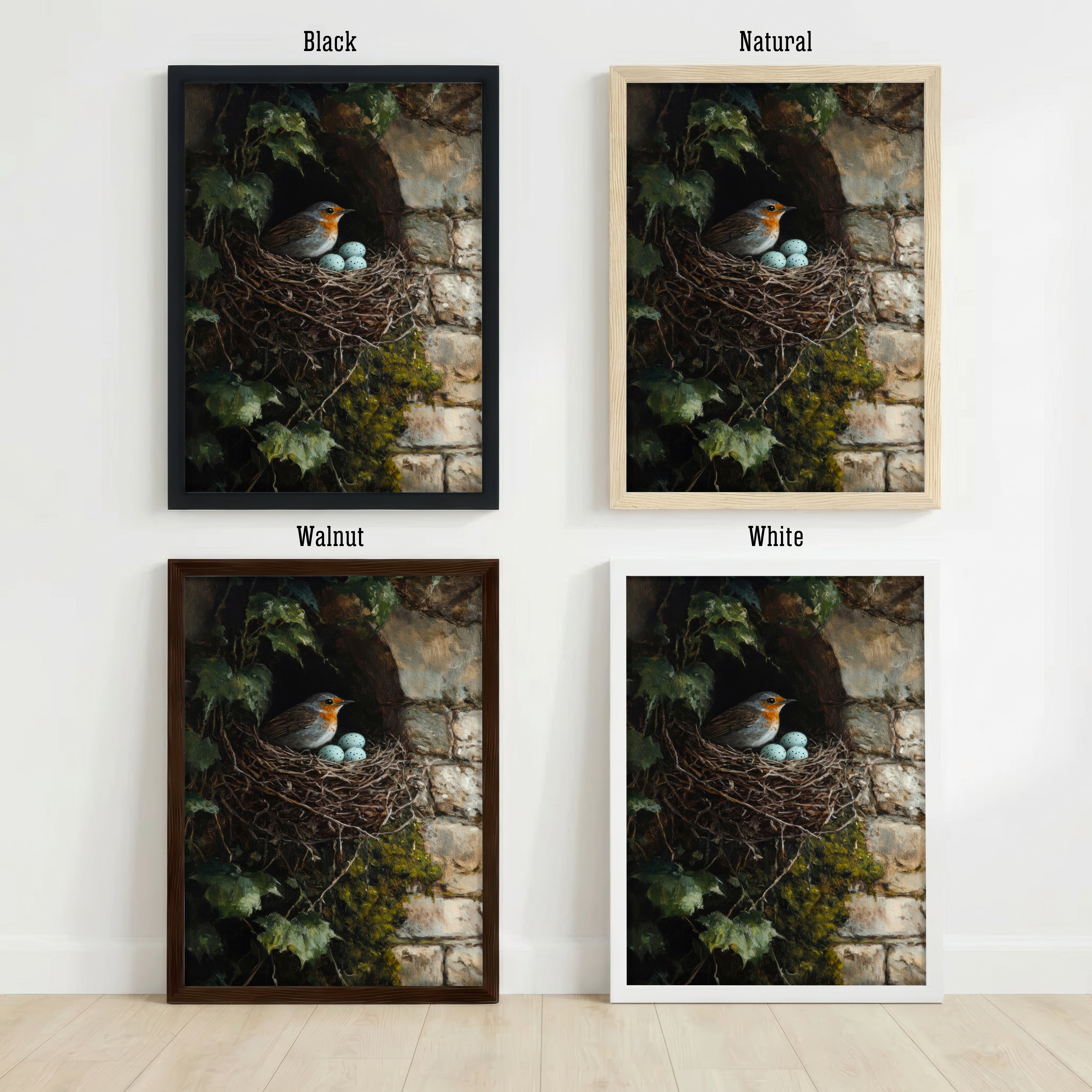 Robin Nest Painterly Art Print