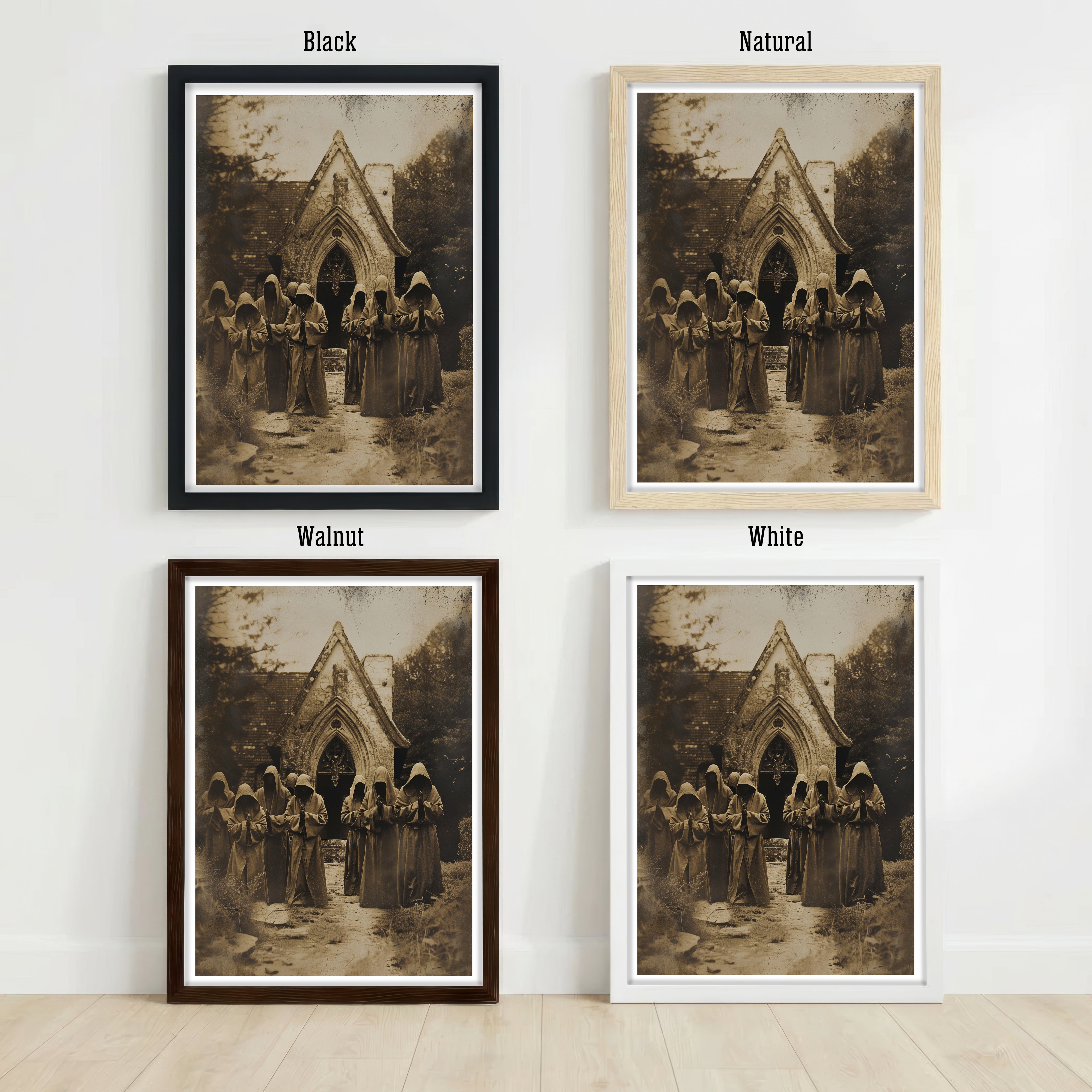 Hooded Figures Gothic Art Print