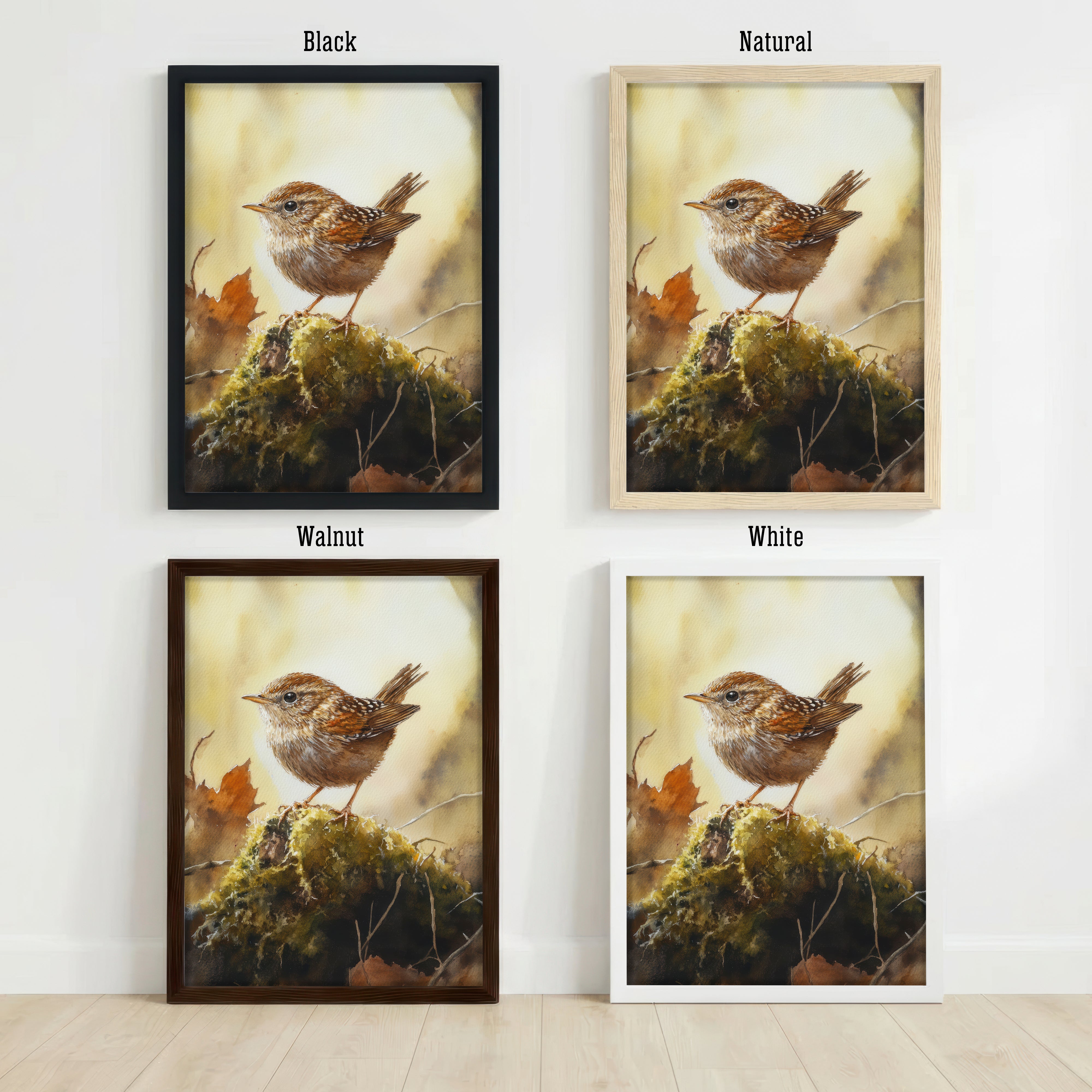 Brown Wren Watercolour Art Print