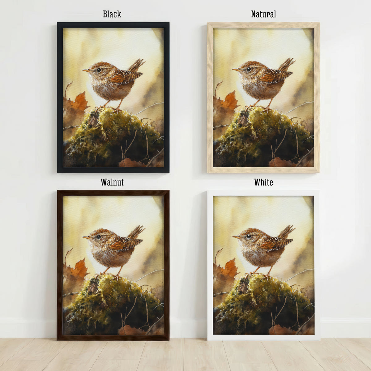 Brown Wren Watercolour Art Print