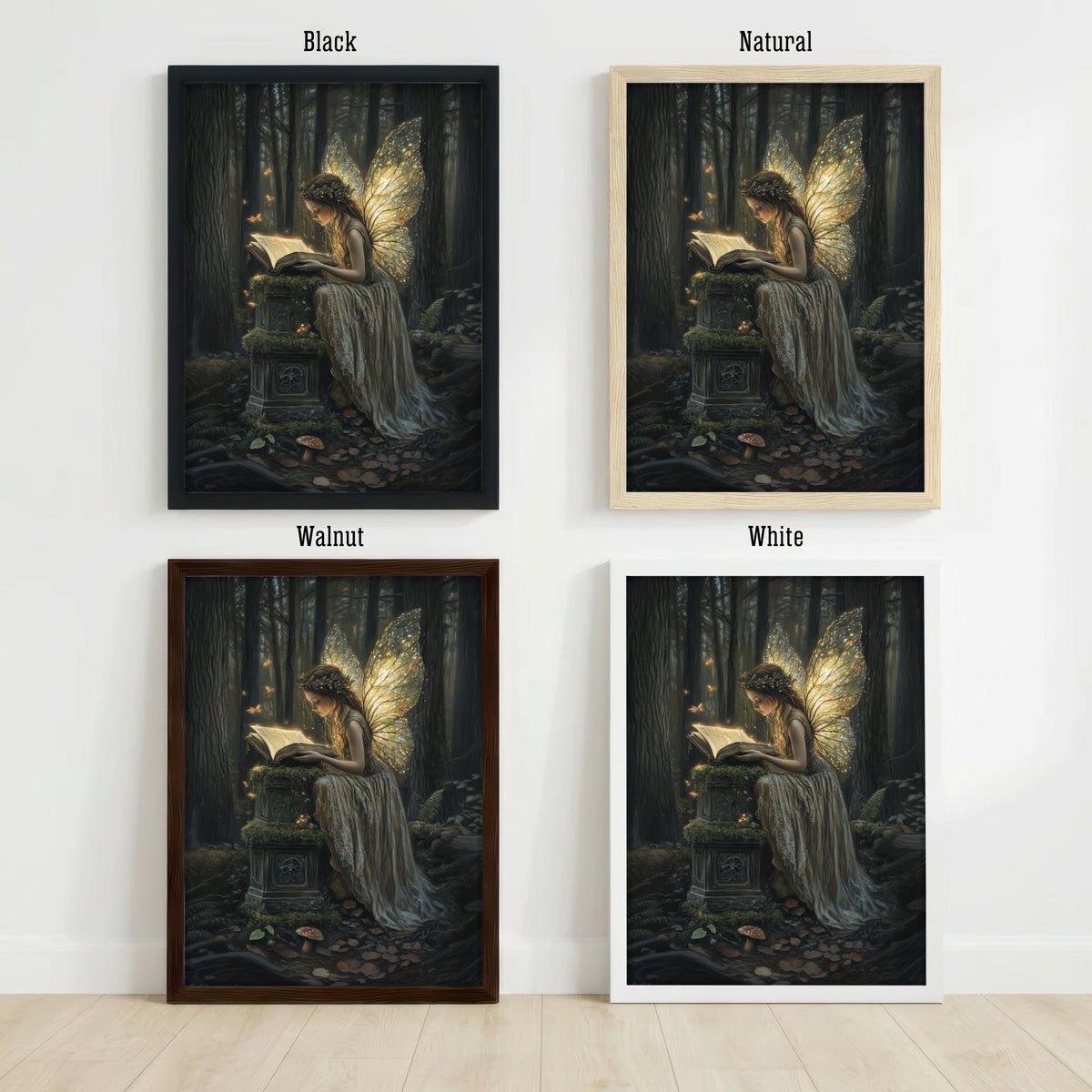 Fairy Reading in Enchanted Forest Art Print
