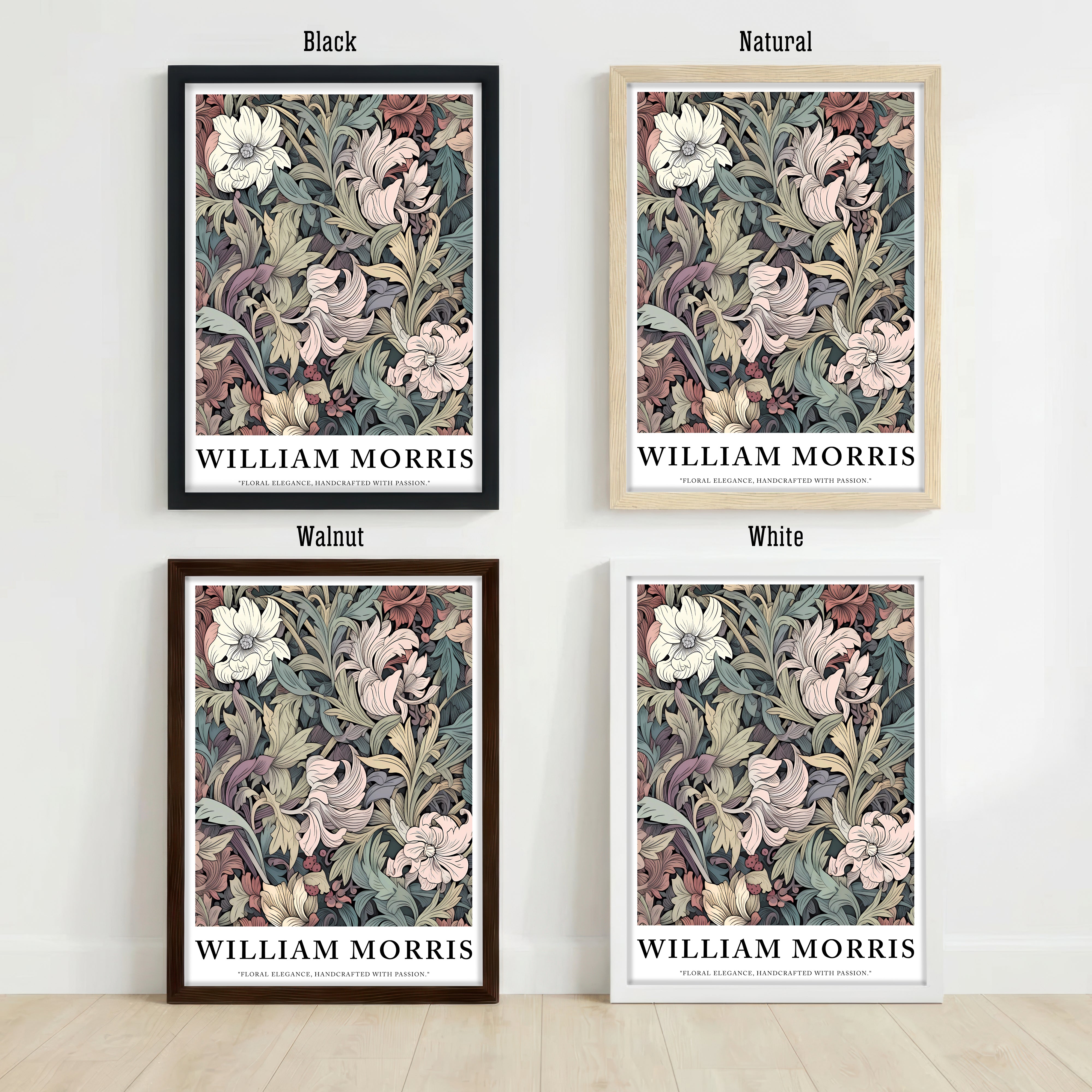 William Morris Inspired Floral Art Print
