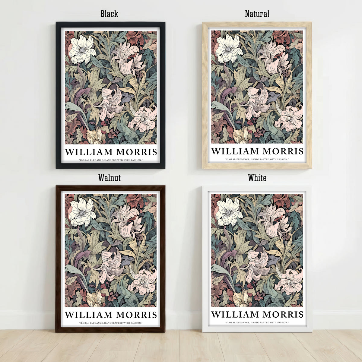 William Morris Inspired Floral Art Print