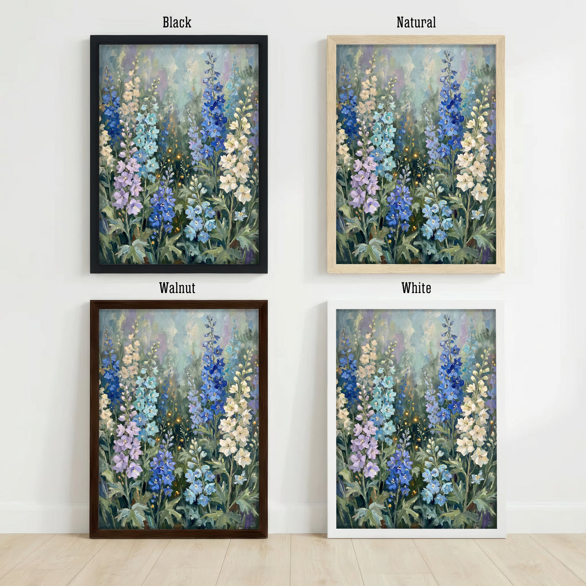 Blue Wildflower Meadow Art Print